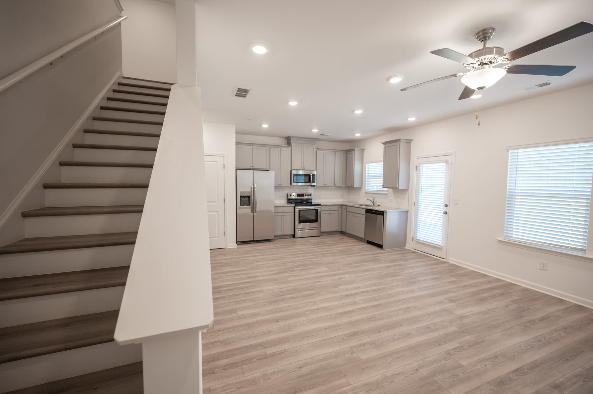 Interior with view of staircase at Parallel 36 at Jailette in Atlanta, Georgia