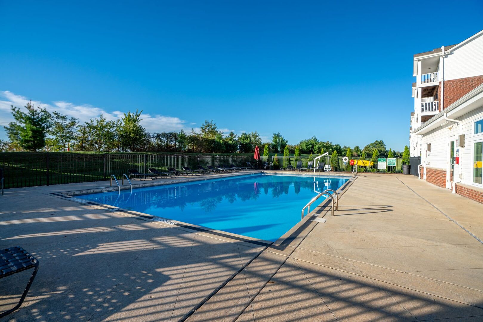 on-site swimming pool at Kennedy Townhomes in McKees Rocks, Pennsylvania