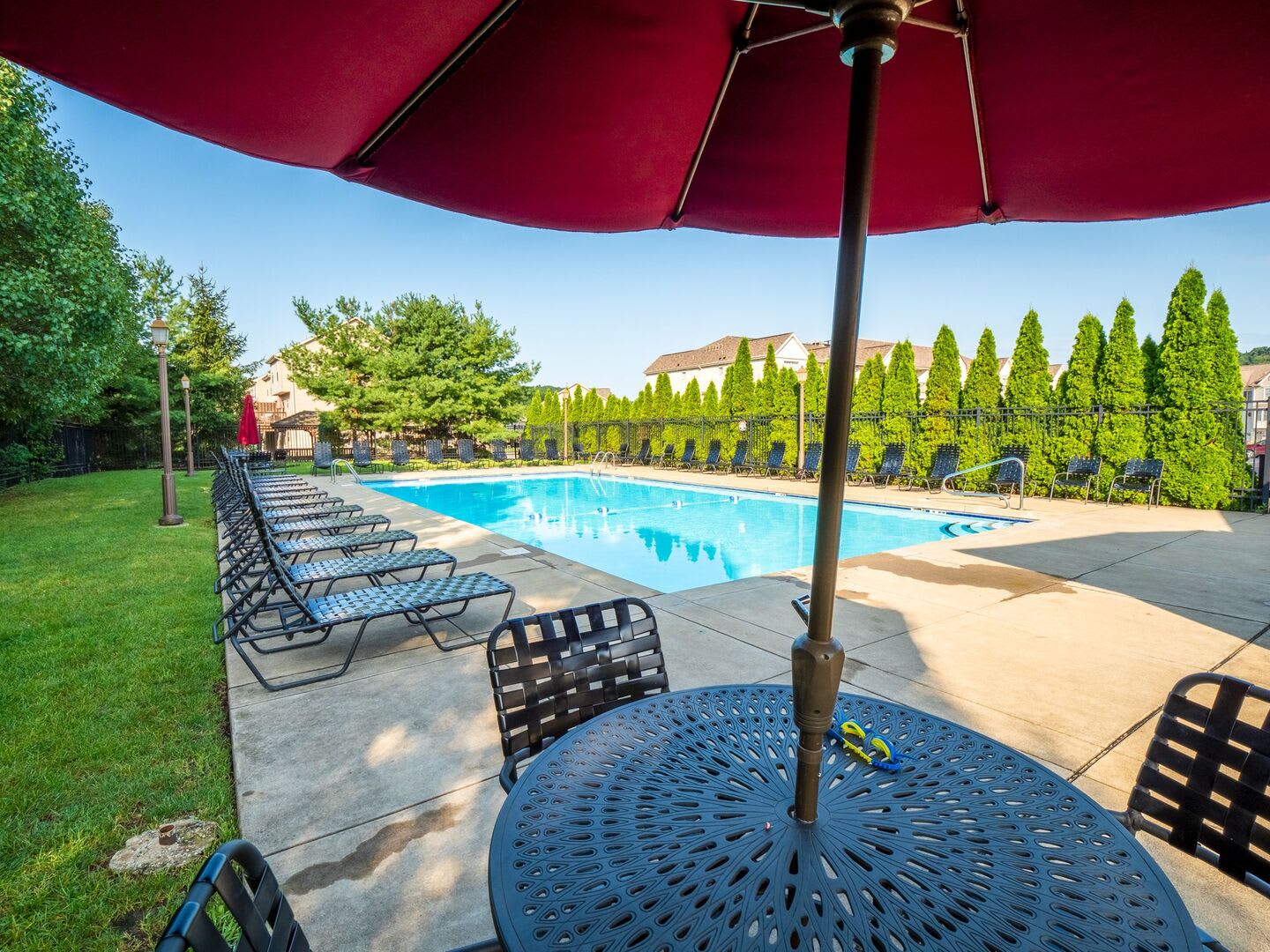 On-site pool at Seven Fields Apartments in Seven Fields, Pennsylvania