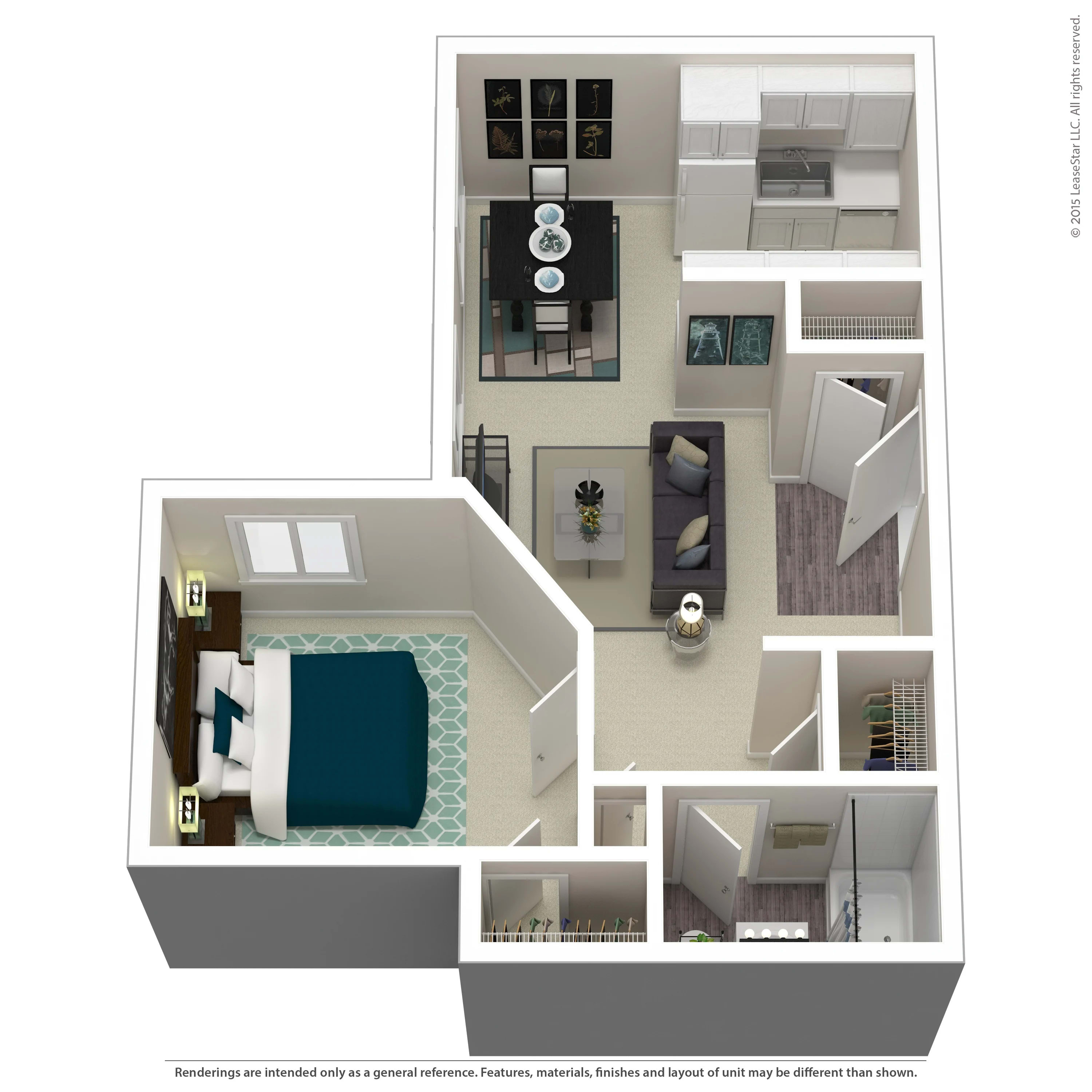 RESIDENCE 3 LUXURY, 1 Bed, 1 Bath 565 square feet