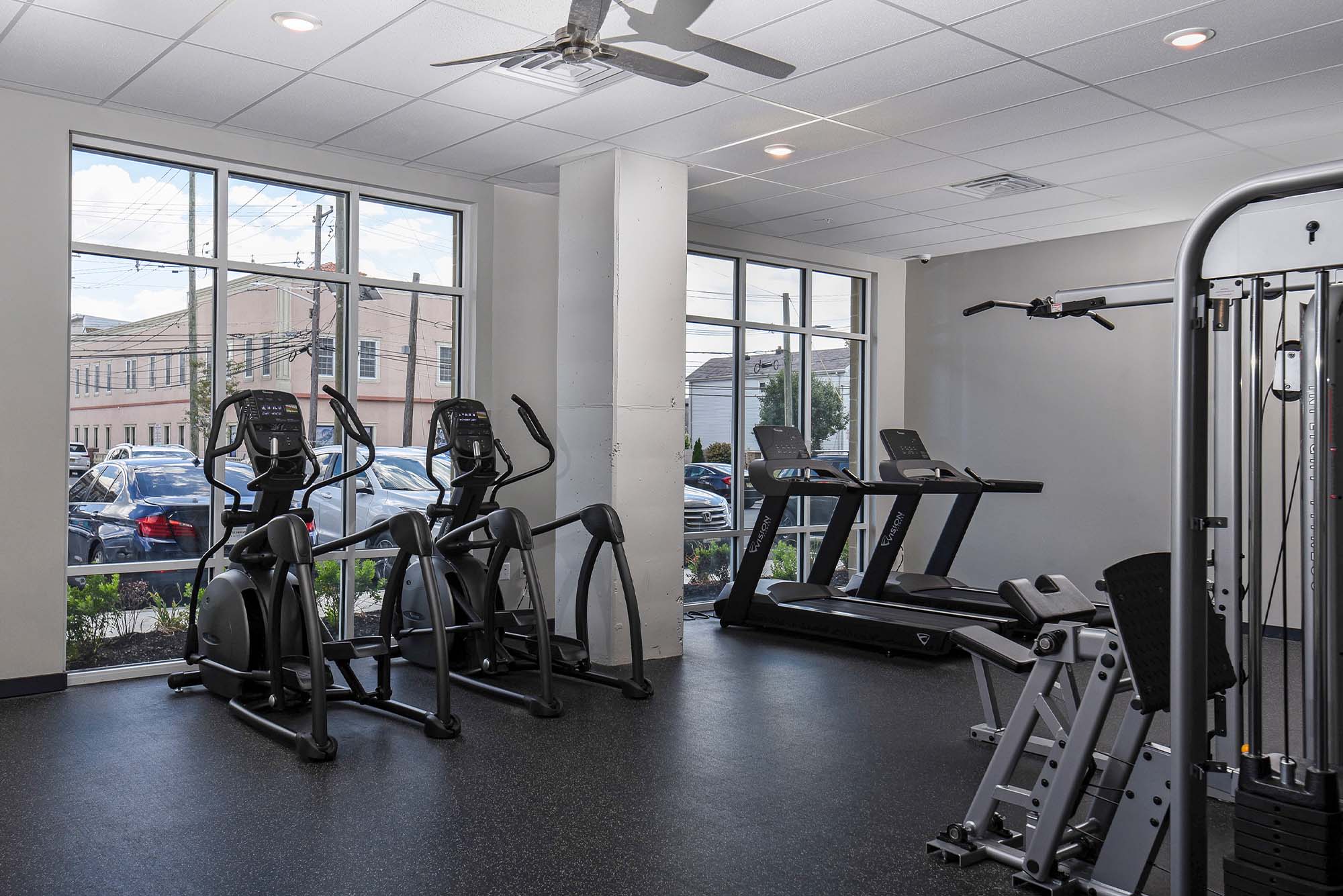 fitness center at SilverLake in Belleville, New Jersey