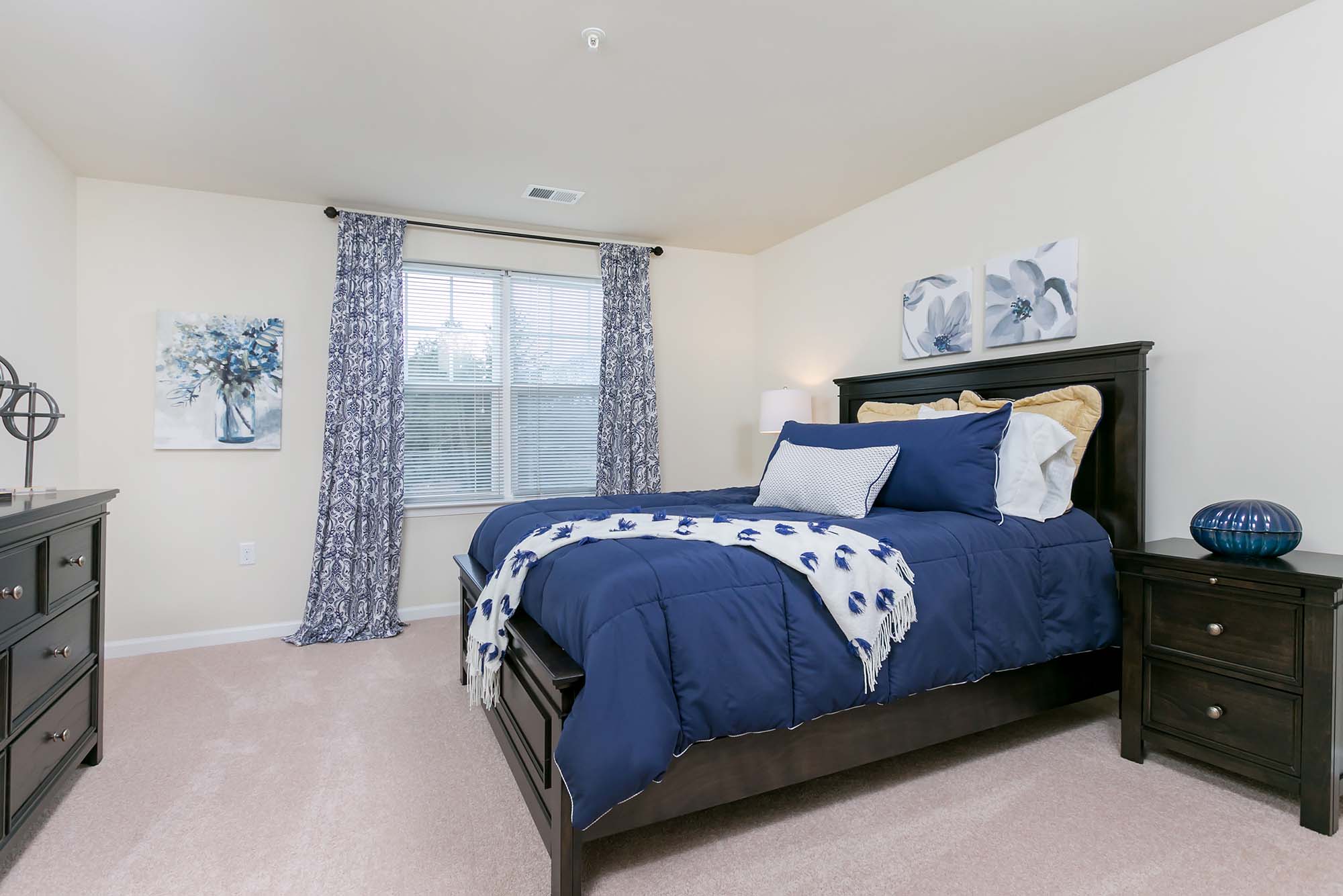 Model bedroom at The Colony at Chews Landing in Blackwood, New Jersey