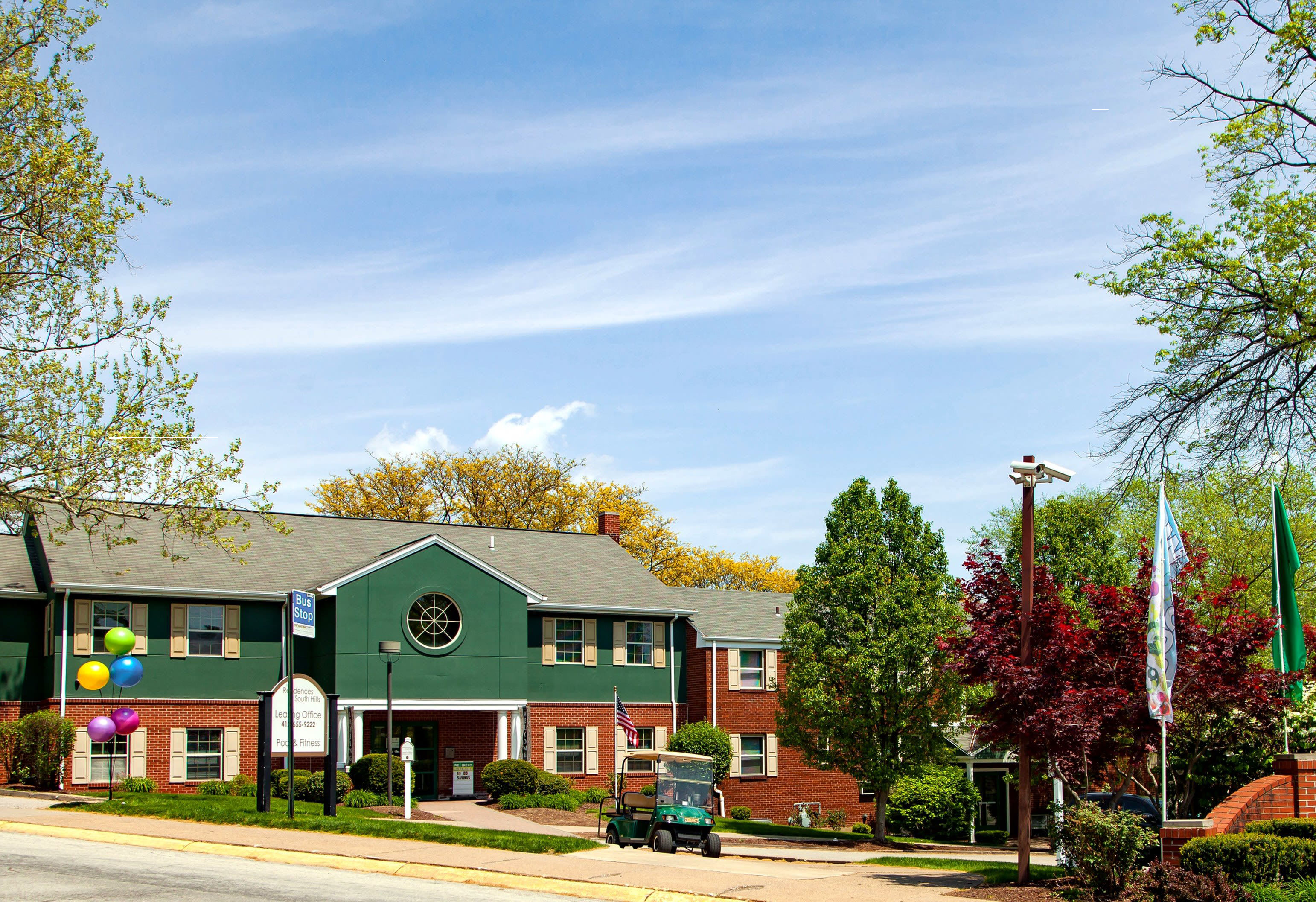 Exterior view of the apartments at The Alden in Pittsburgh, Pennsylvania