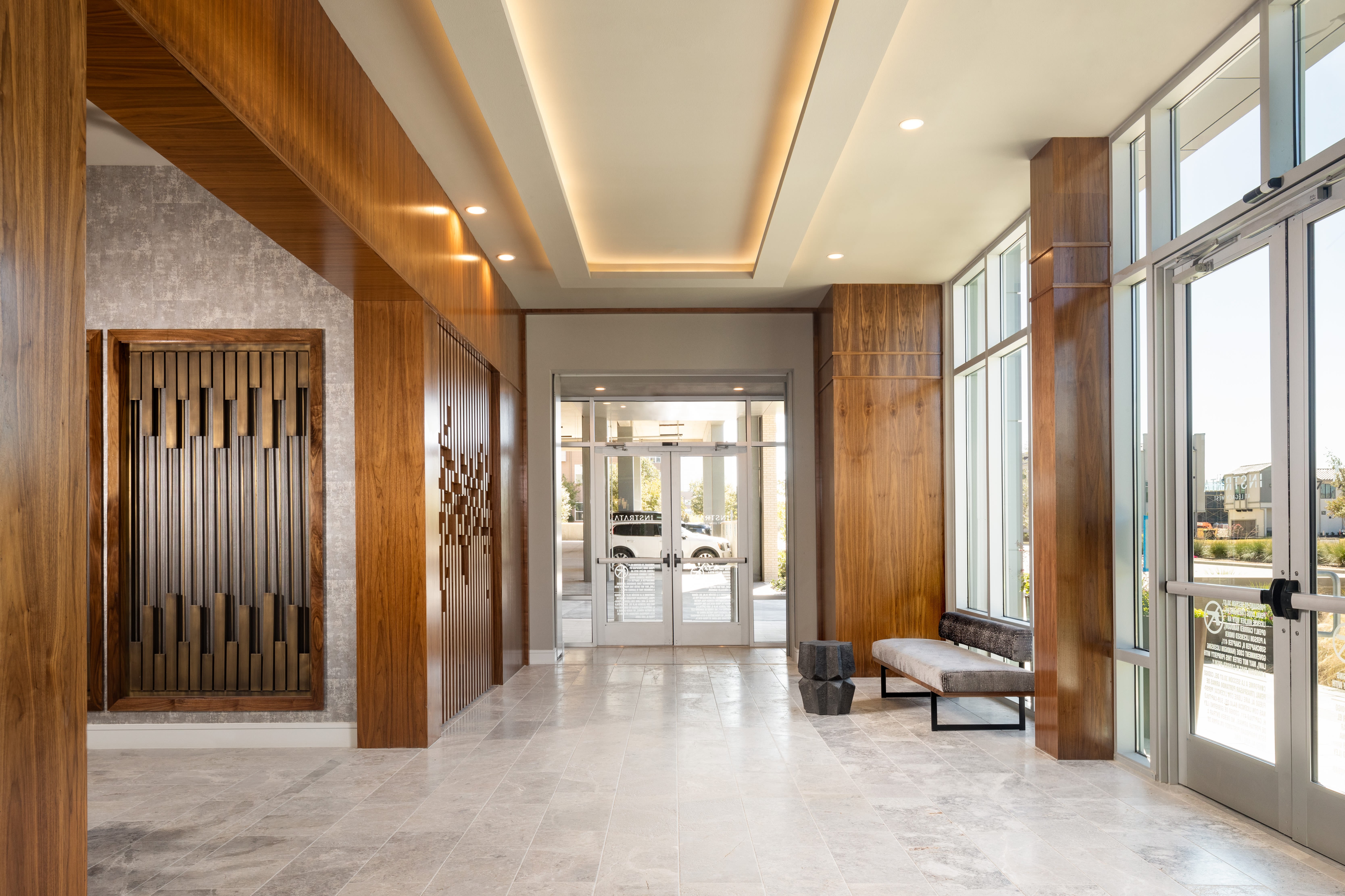 Interior view of entrance at Instrata at Legacy West in Plano, Texas