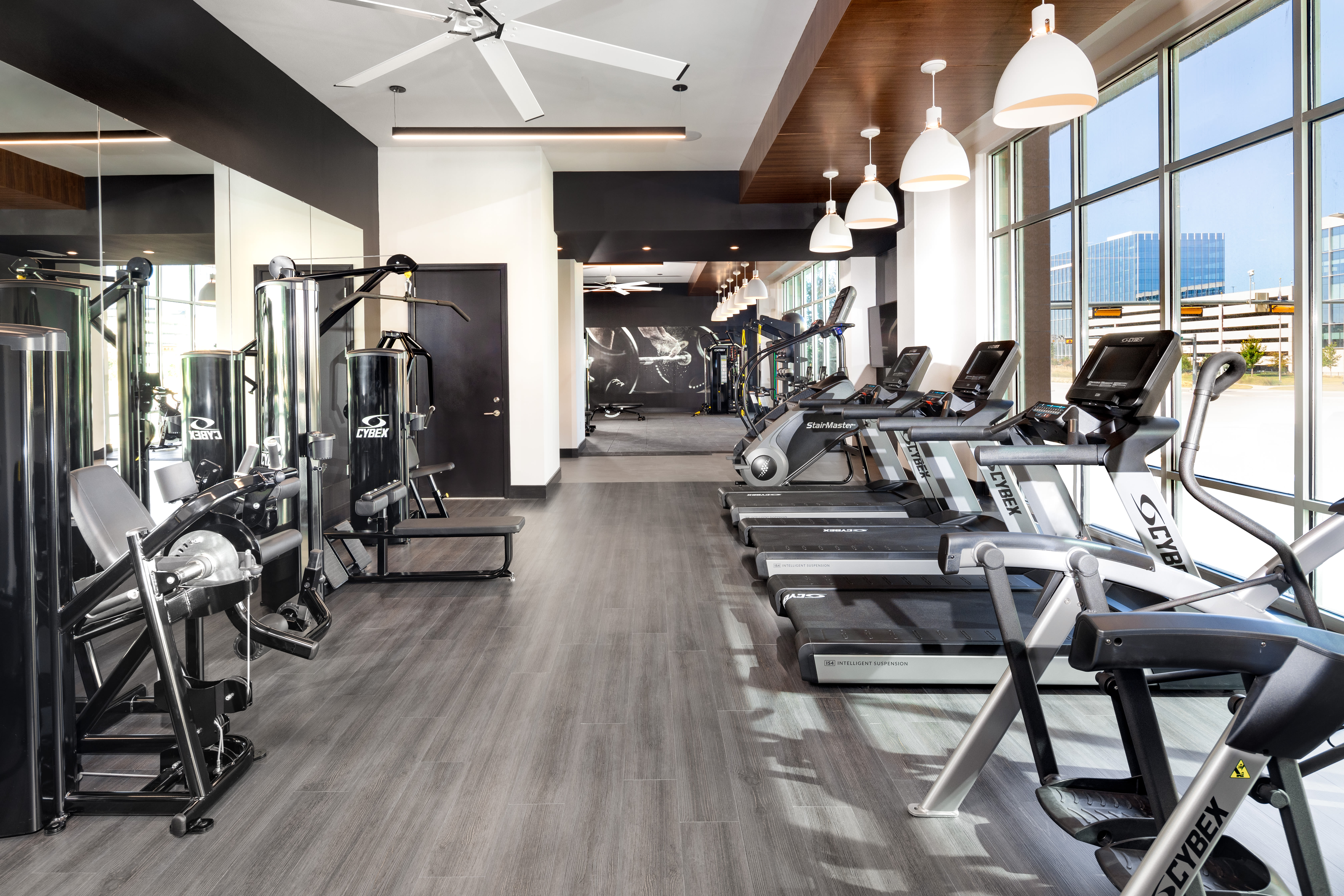 on-site fitness center at Instrata at Legacy West in Plano, Texas
