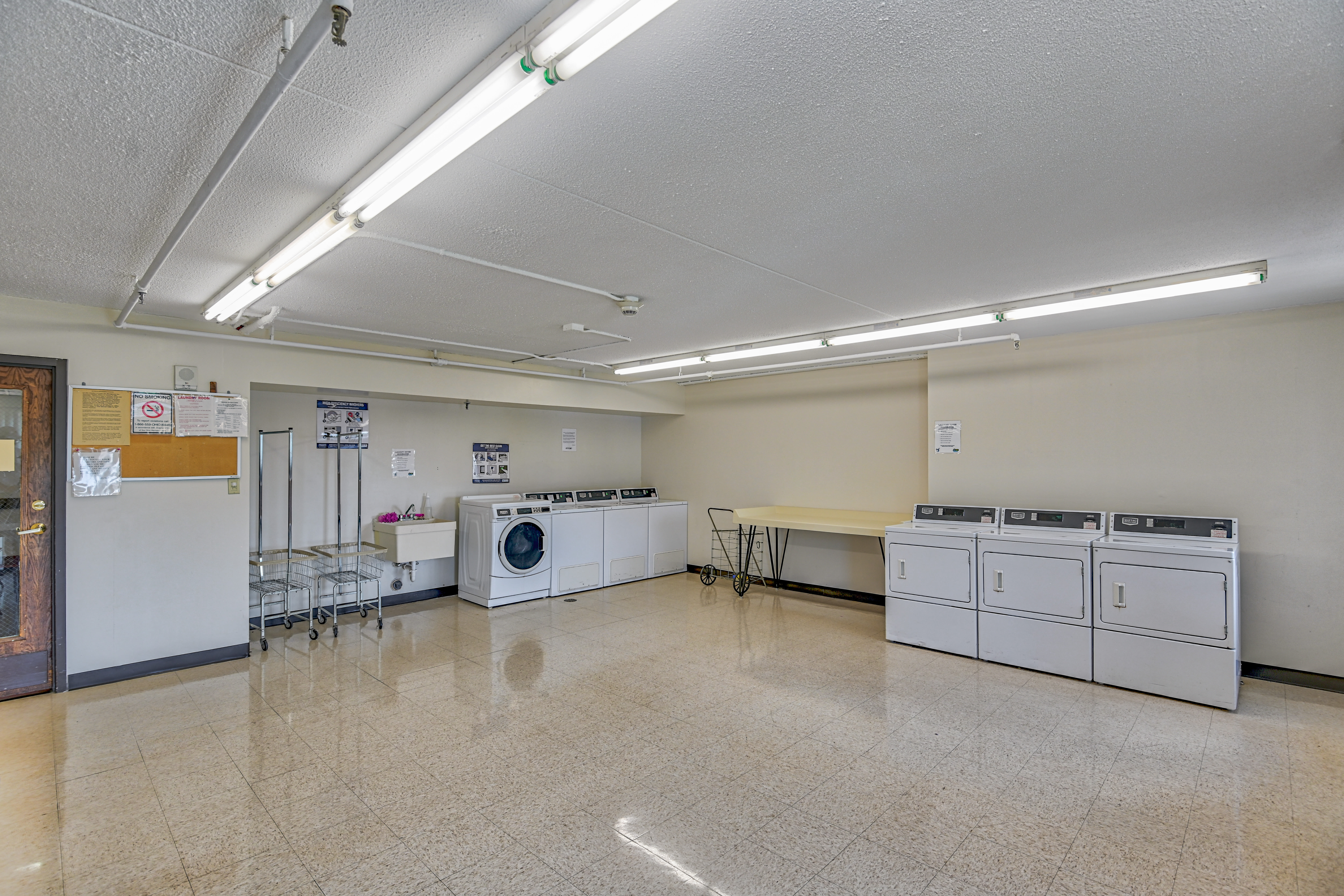Laundry room at Riverside Towers in Coshocton, Ohio