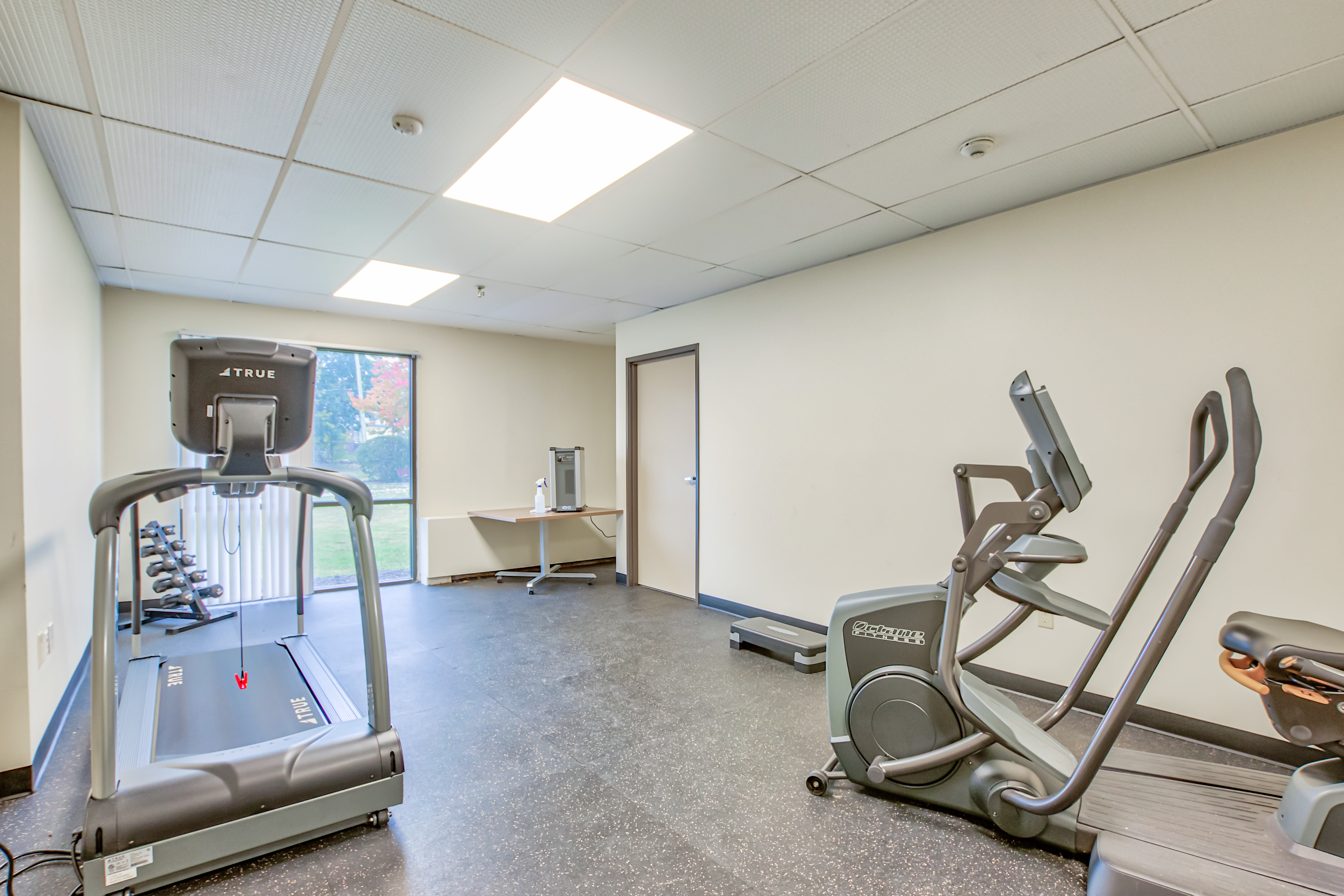 Resident gym at Park Place Towers in Mount Clemens, Michigan