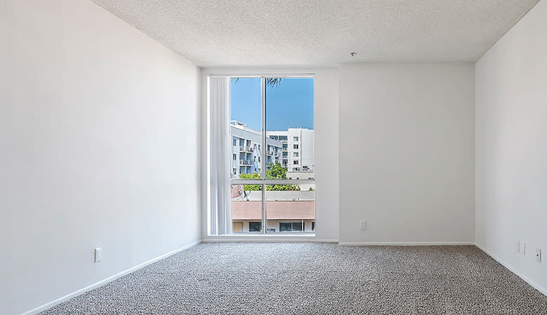 Open floor plan at The Jessica Apartments in Los Angeles, California