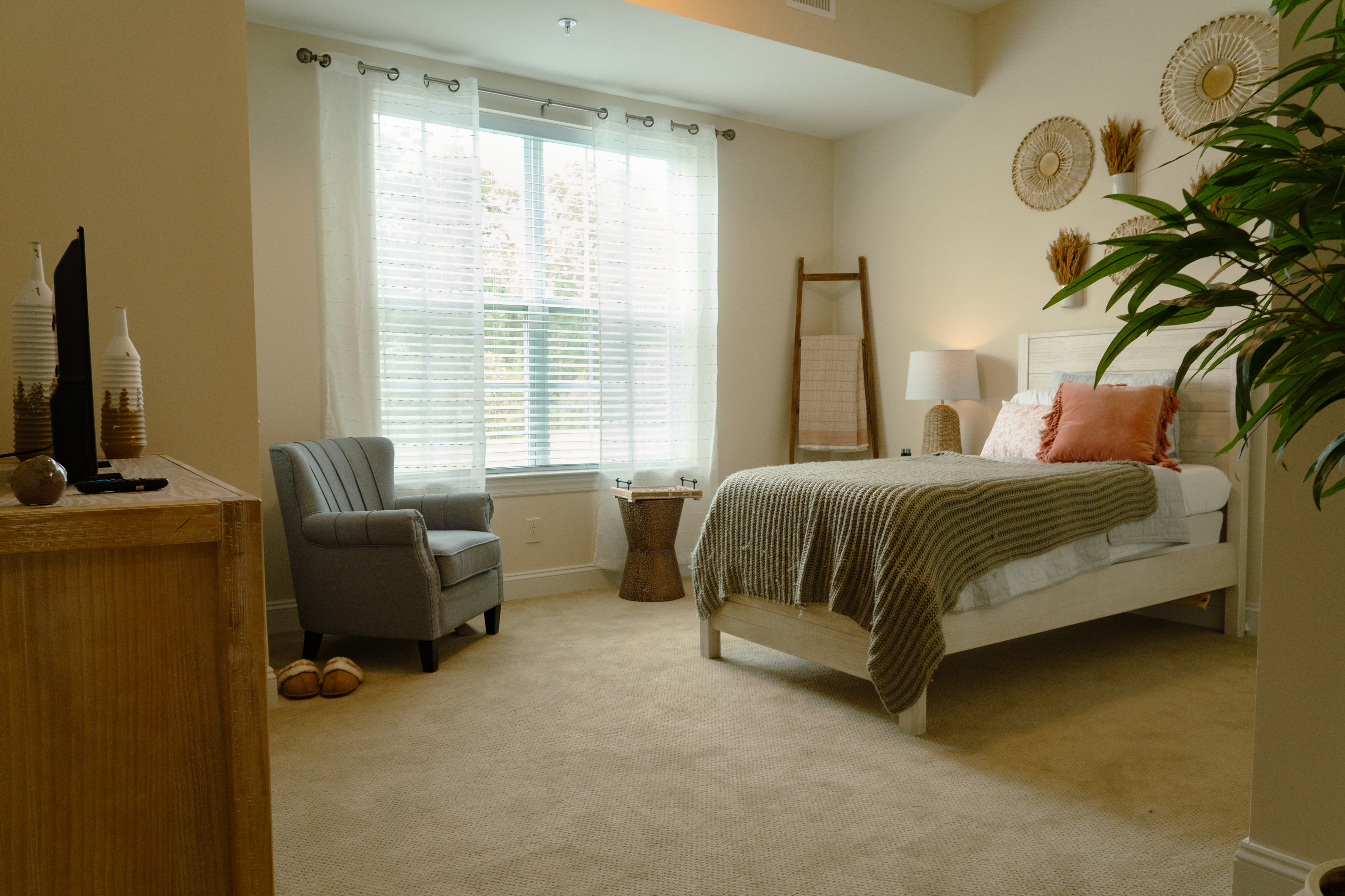 Bedroom with large windows at Harmony at Kent in Dover, Delaware