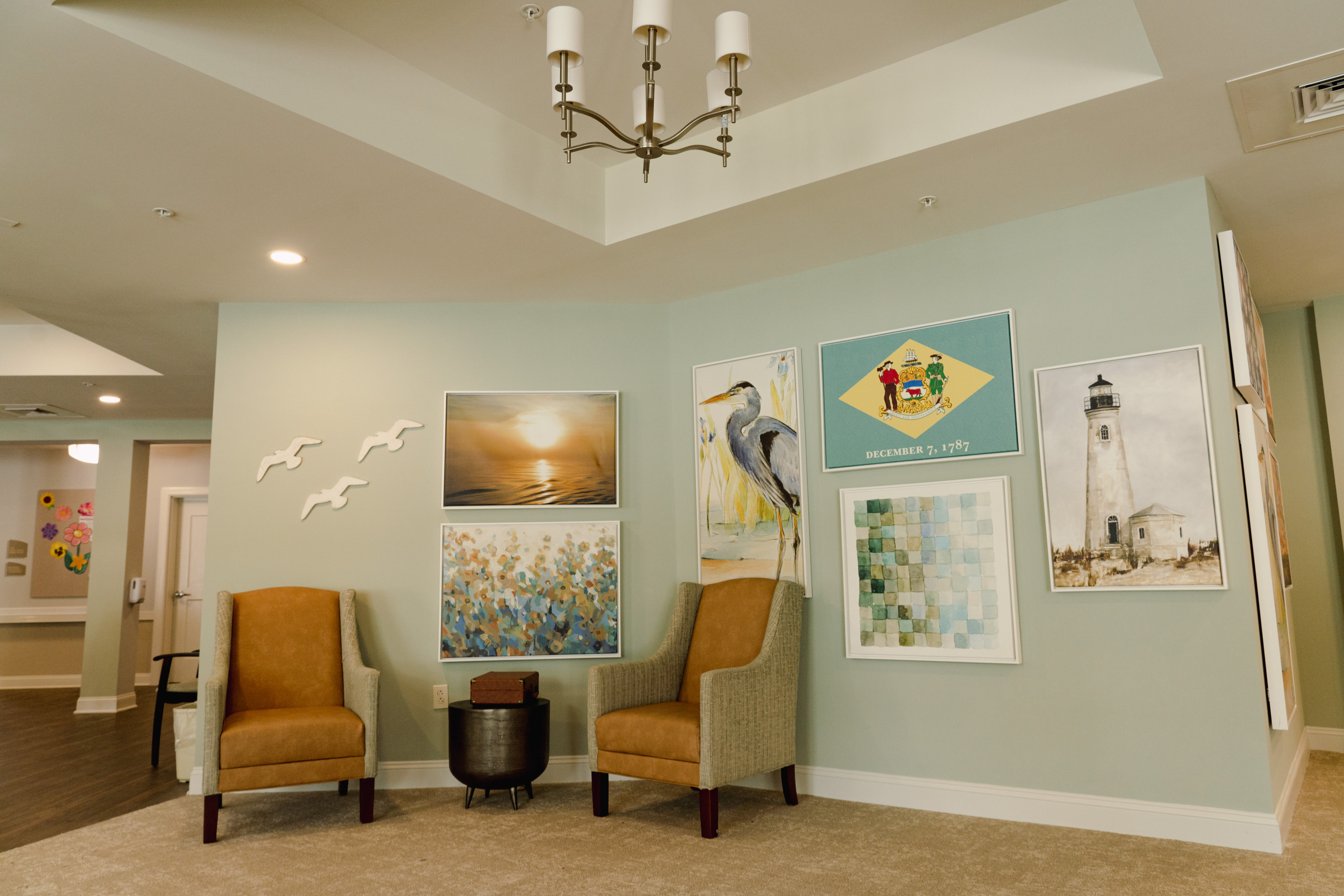 Seating area at Harmony at Kent in Dover, Delaware