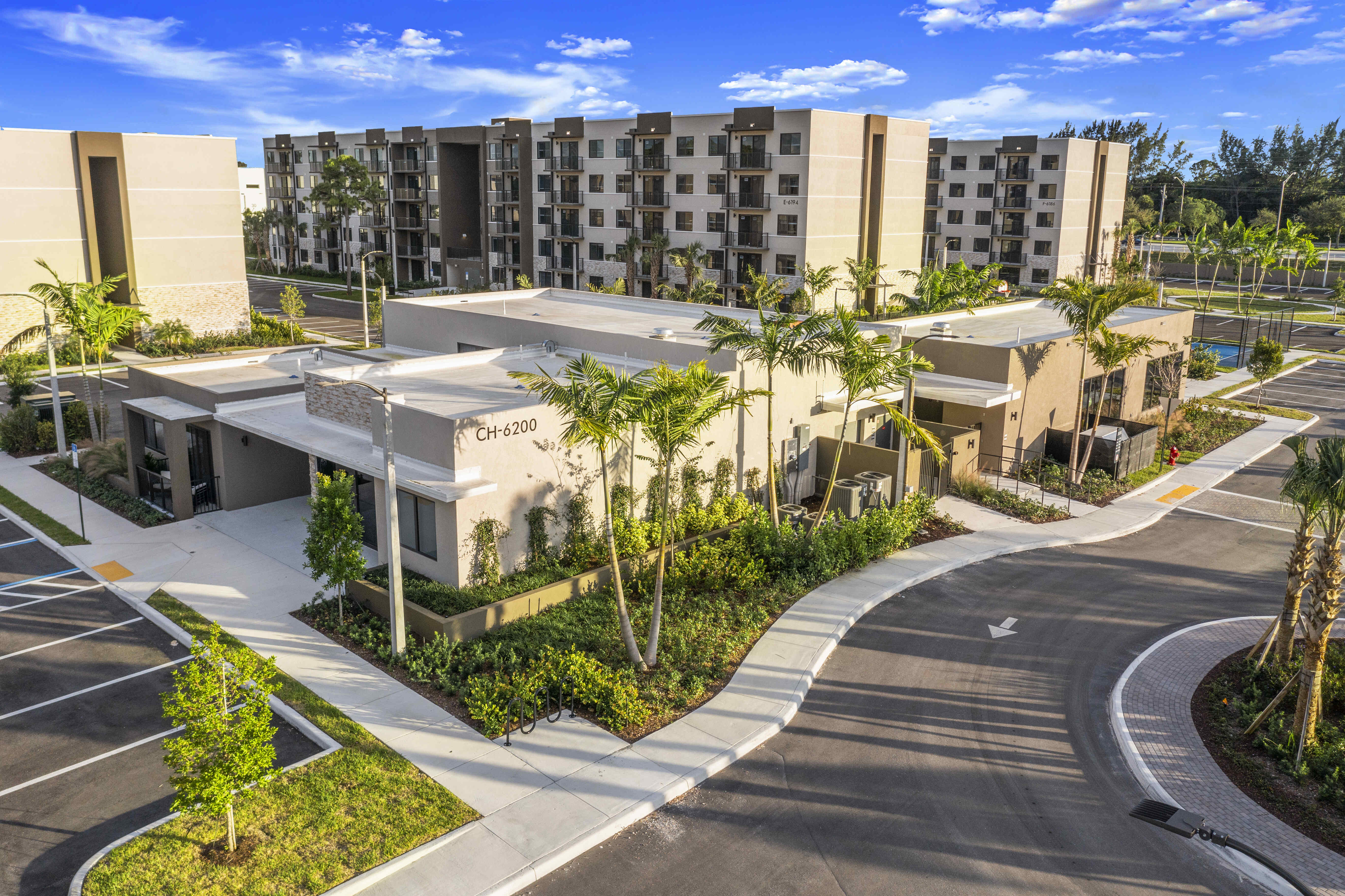Arial view of the apartments at Pine Ridge in West Palm Beach, Florida