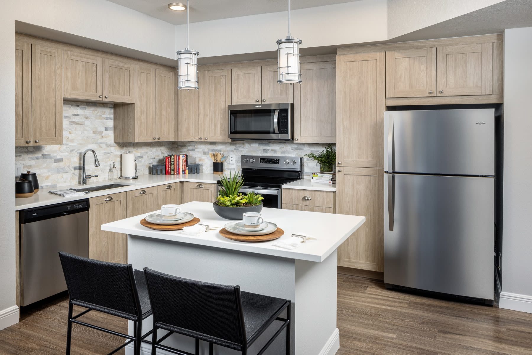 Upgraded kitchens at Locklyn West Palm in West Palm Beach, Florida