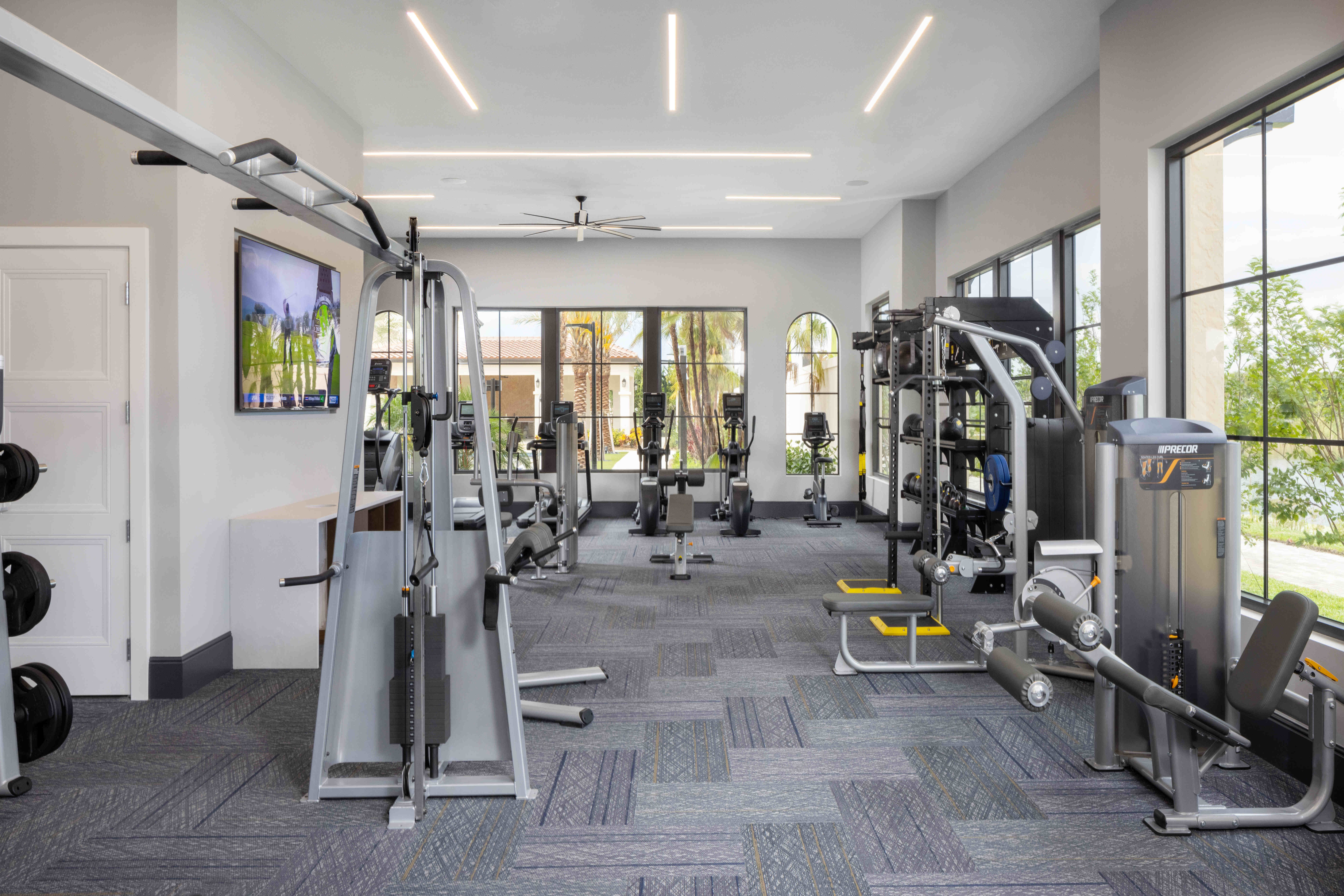 Workout equipment at Locklyn West Palm in West Palm Beach, Florida