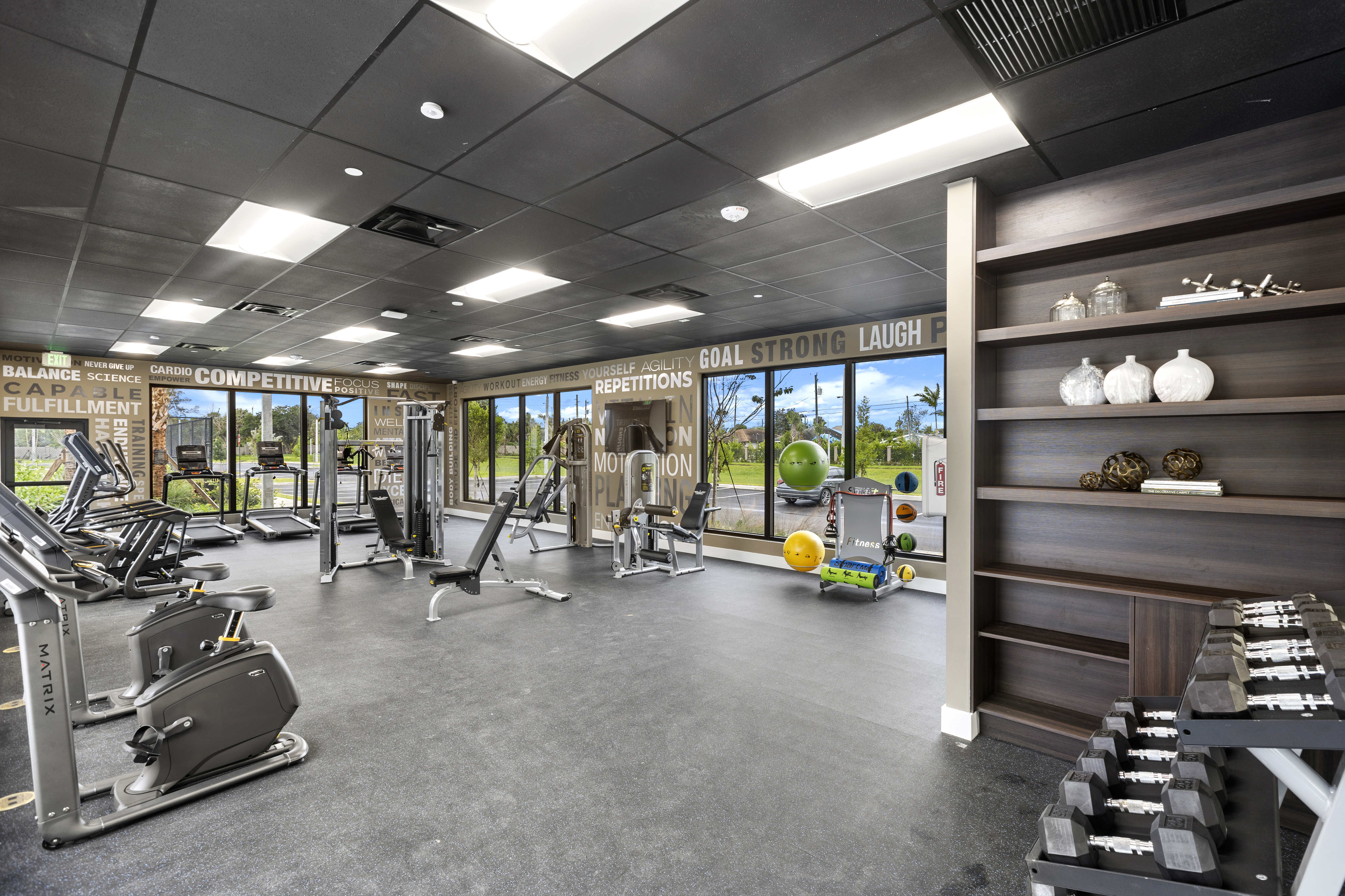 On-site fitness center at Pine Ridge in West Palm Beach, Florida