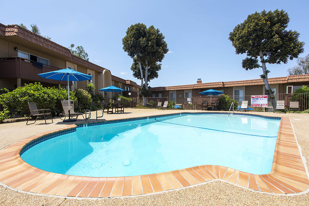 On-site swimming pool at Volterra at La Mesa in La Mesa, California