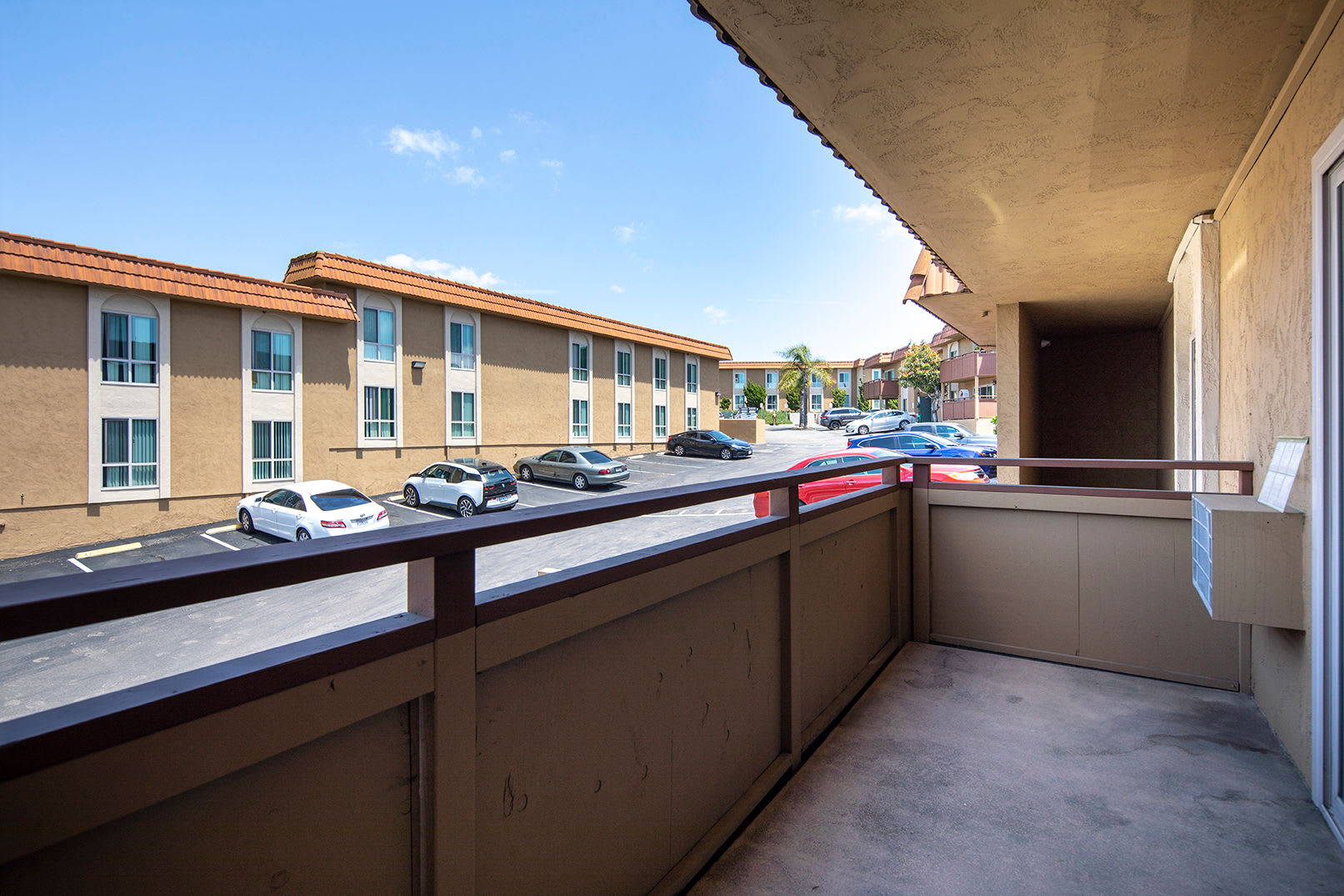 Private balcony at Volterra at La Mesa in La Mesa, California