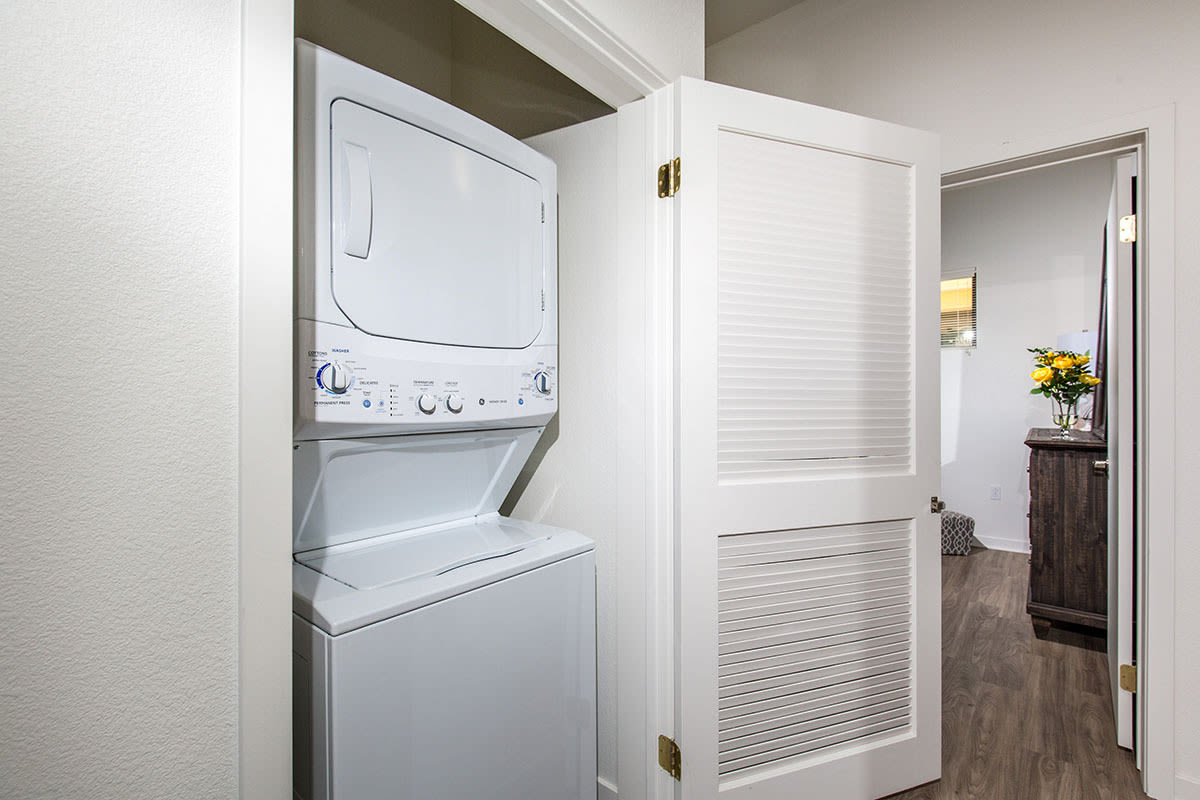 Washer and dryer at The Quarry Apartments in La Mesa, California