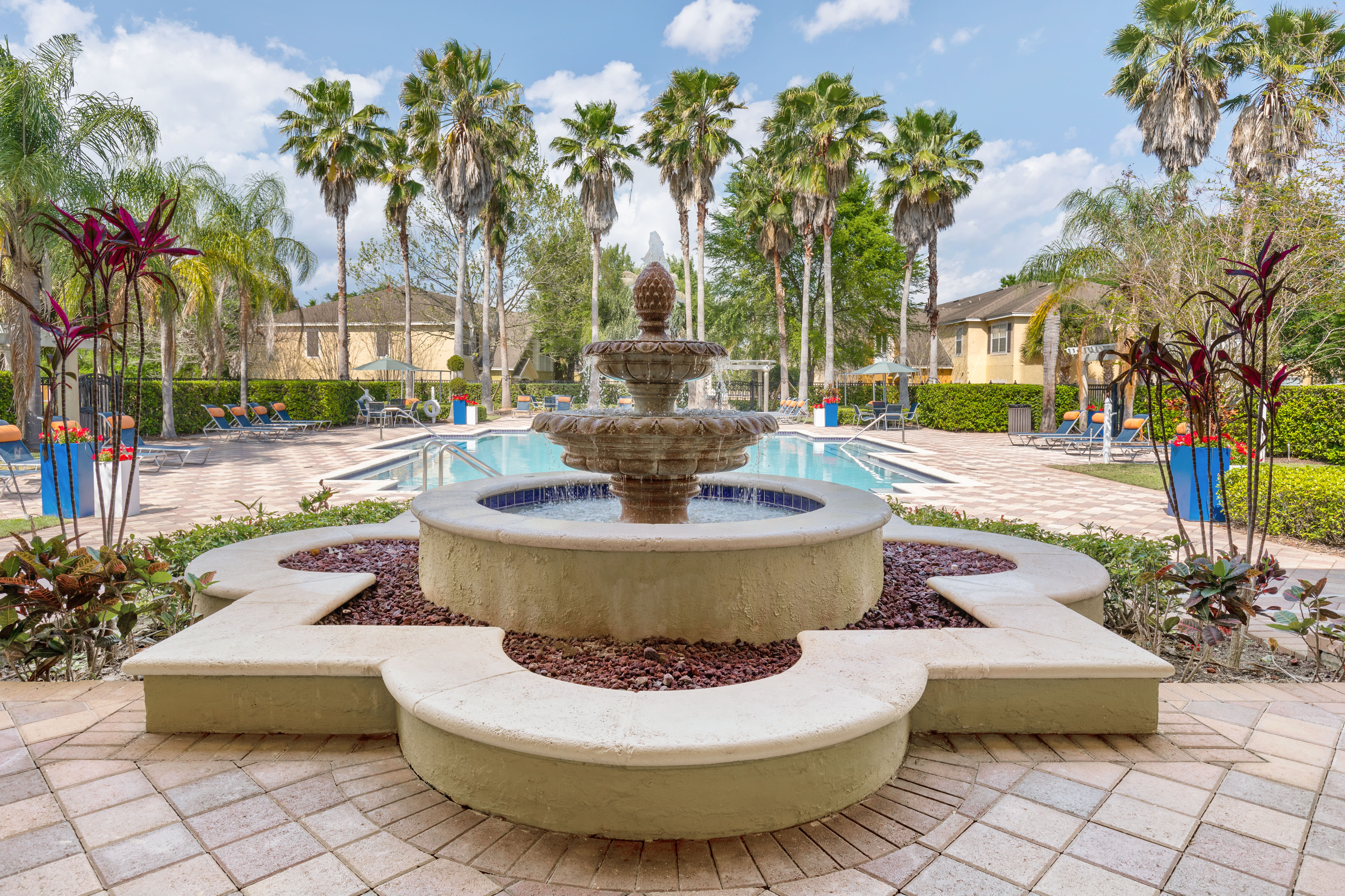 Fountain at Citrus Tower in Clermont, Florida