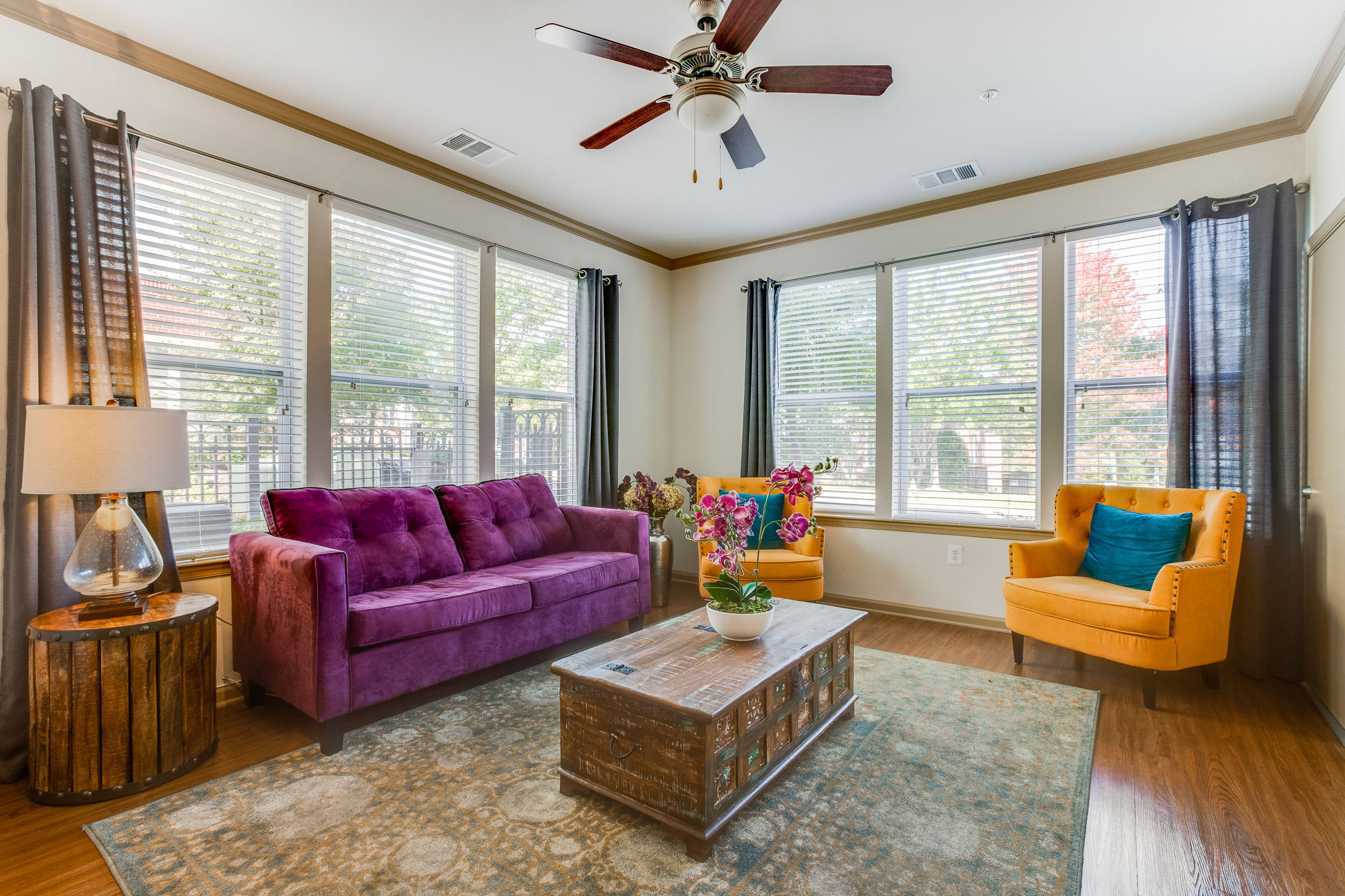 Living room at Summerfield at Morgan Metro in Hyattsville, Maryland