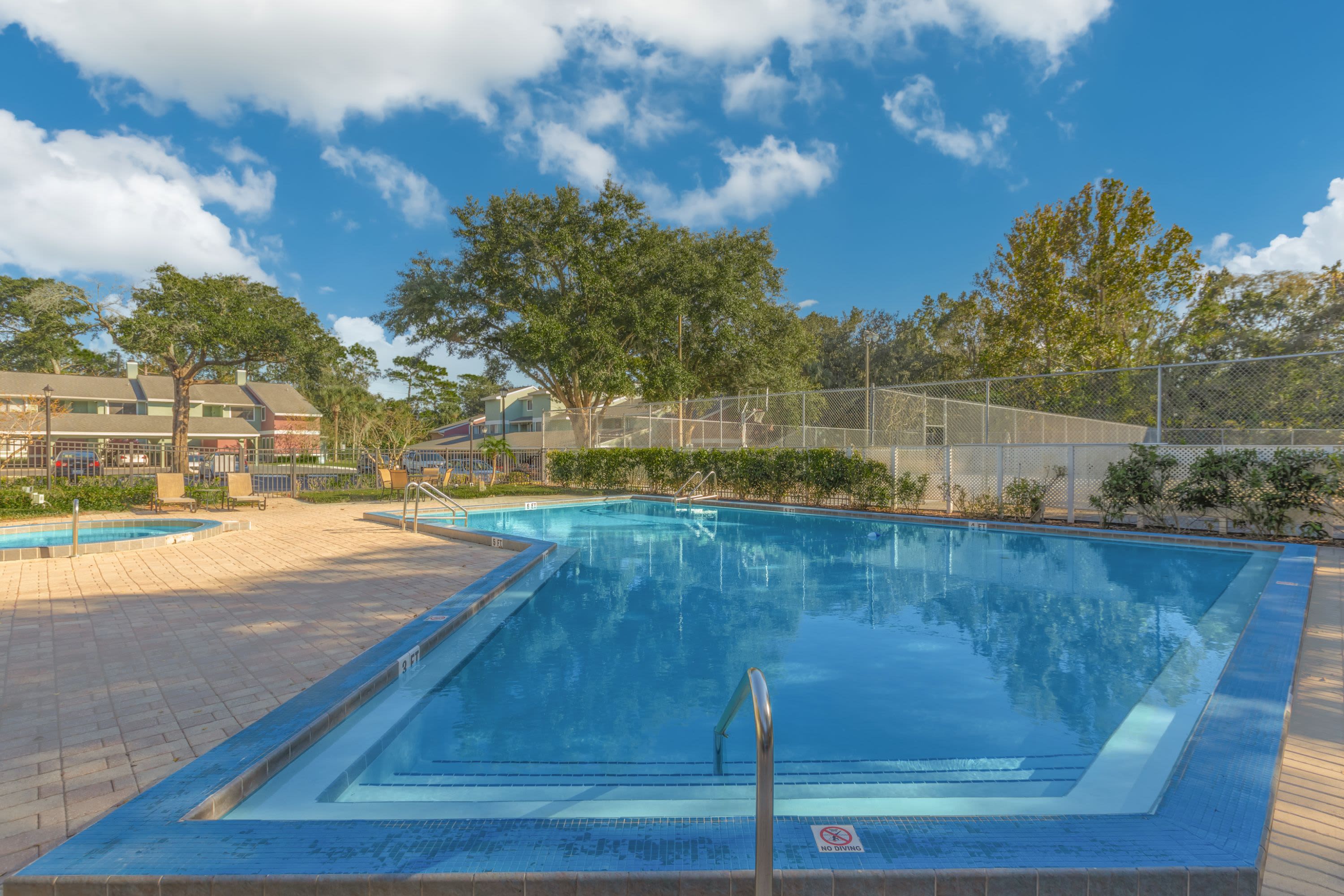 View amenities like our swimming pool at Stone Creek at Wekiva in Altamonte Springs, Florida