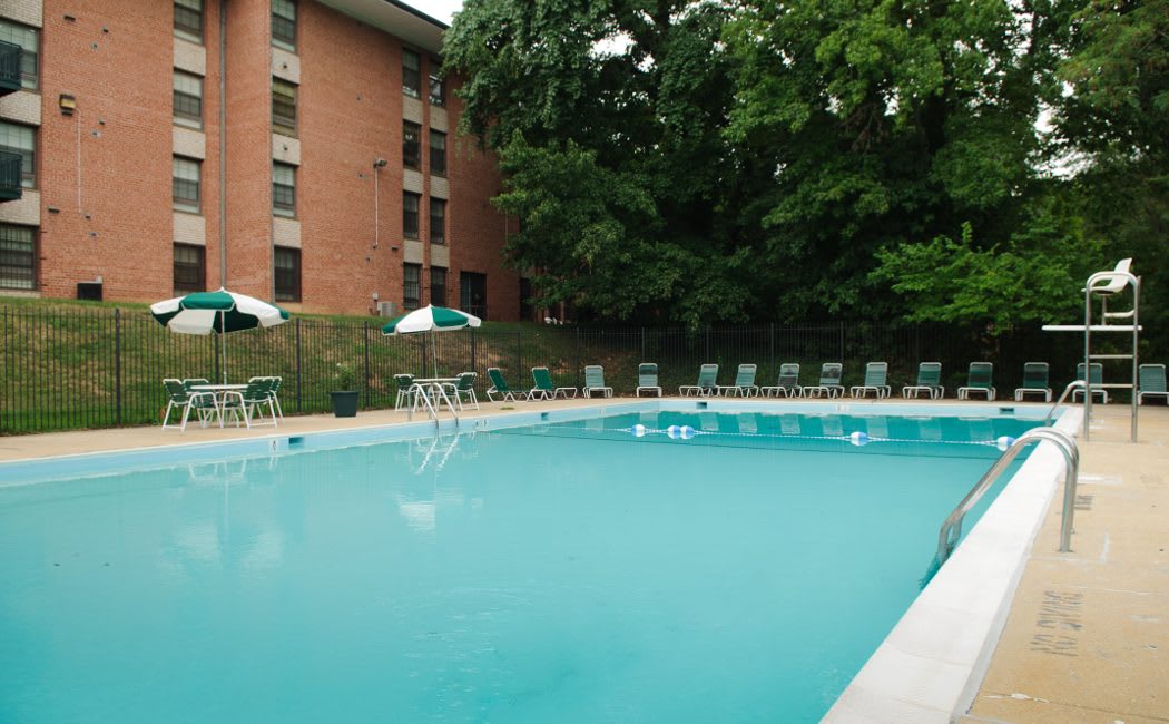 Refreshing swimming pool at Park Naylor Apartments in Washington