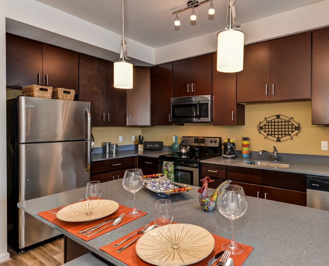 Modern kitchen at The Premier in Silver Spring