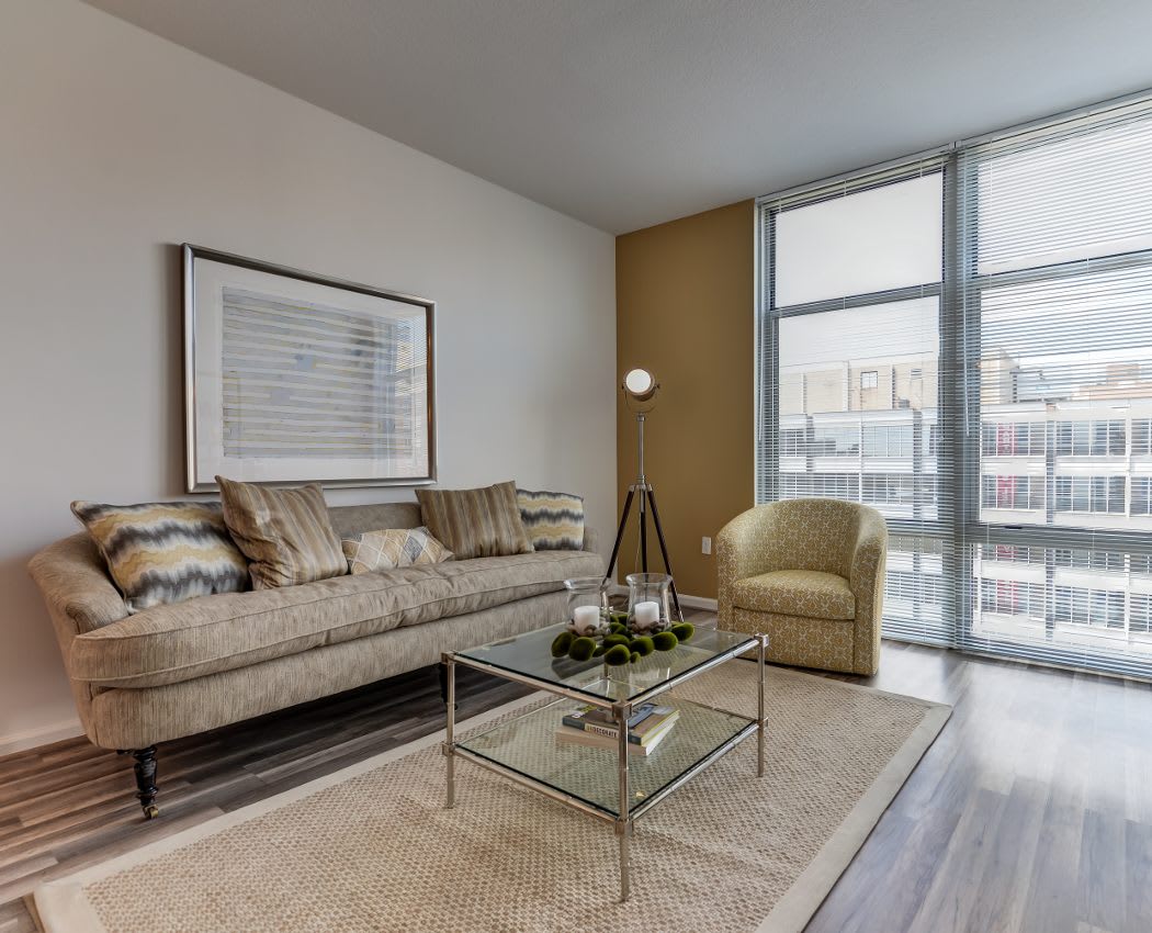 Gorgeous living room at The Premier in Silver Spring