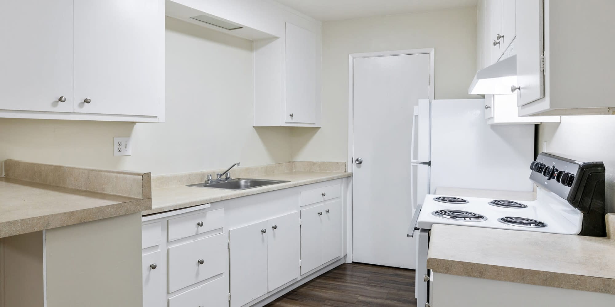 Kitchen with all the amenities at Coronado Apartments in Fremont, California