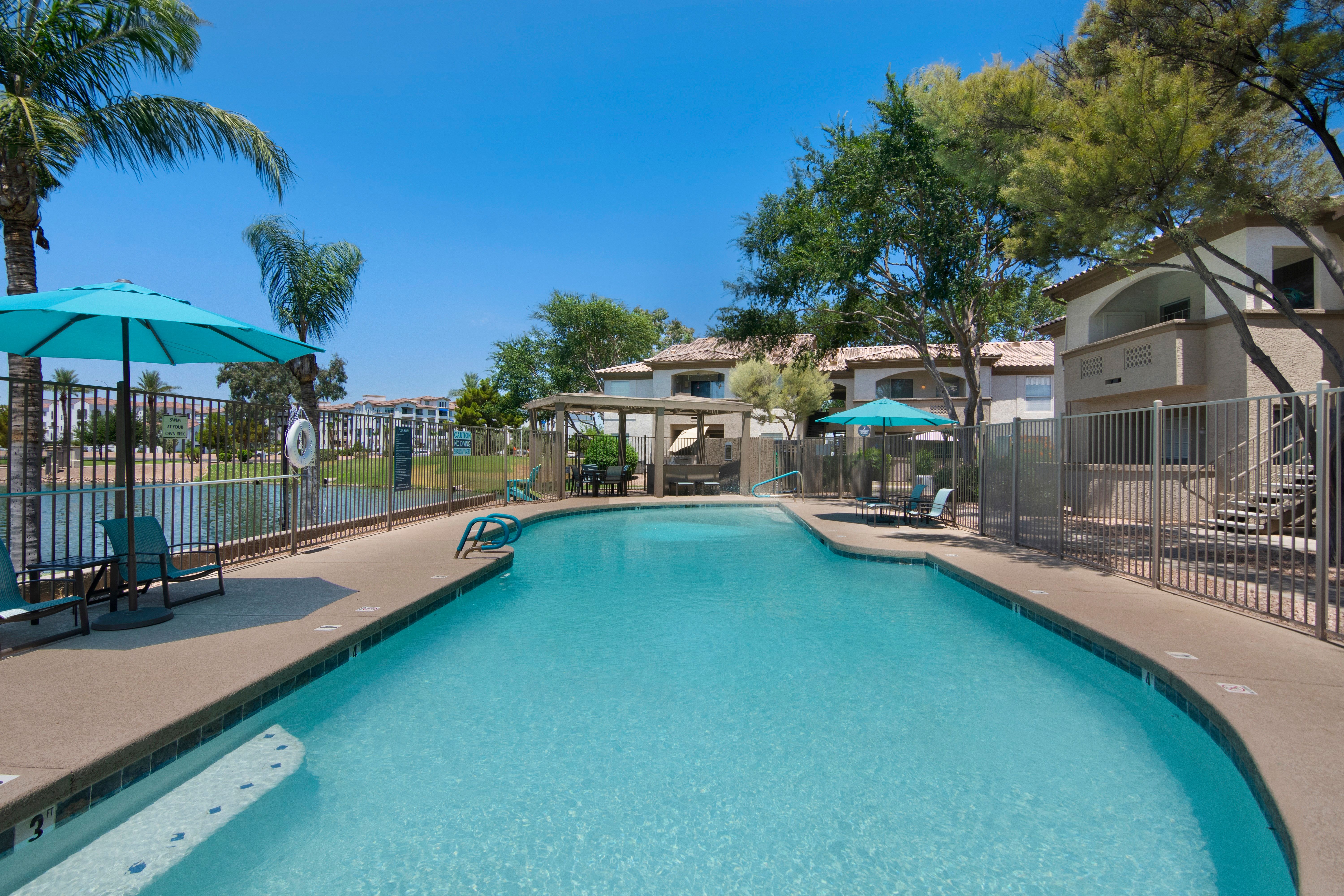 Gorgeous pool at Ocotillo Bay Apartments in Chandler, Arizona