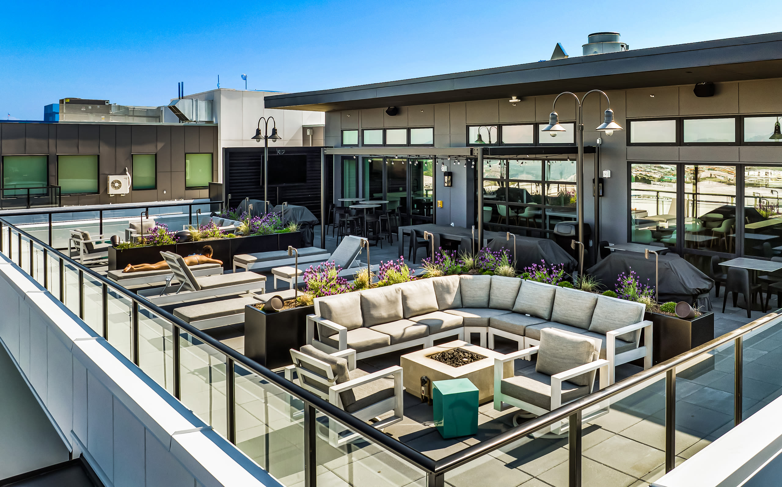 Rooftop Deck at The Lex in Tacoma, Washington.