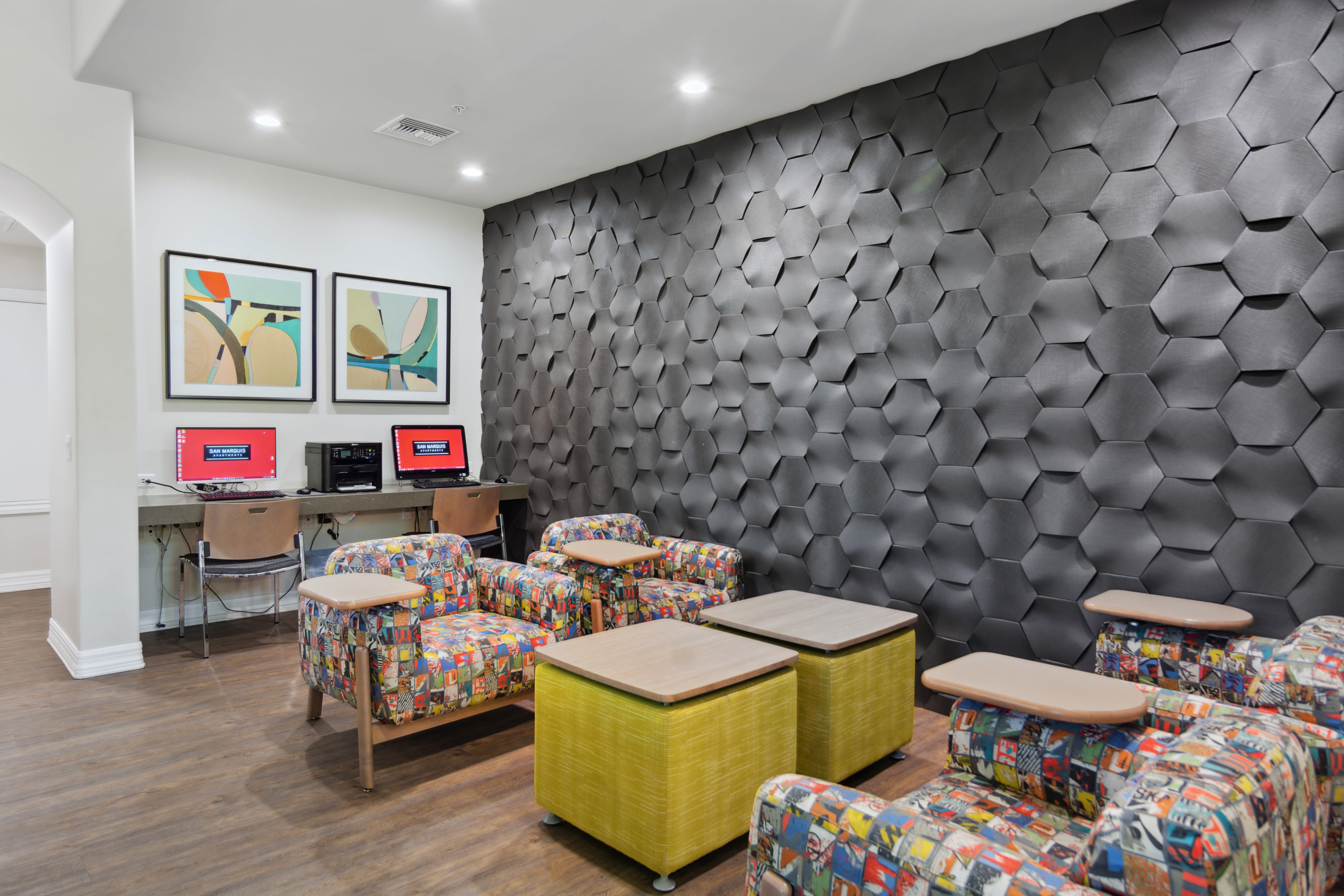 Colorful Business Lounge at San Marquis in Tempe, Arizona