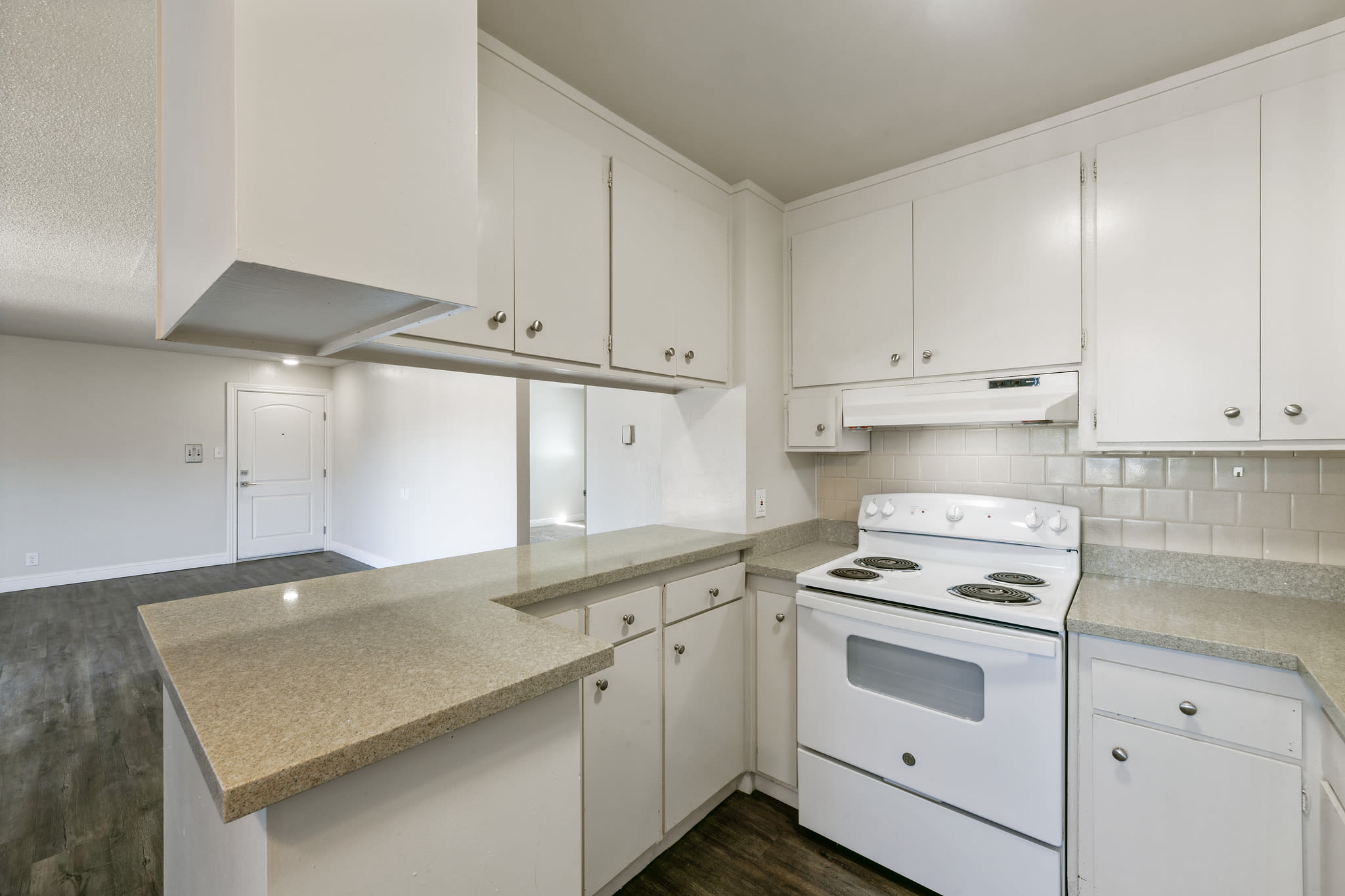 Spacious kitchen at Marina Haven Apartments in San Leandro, California