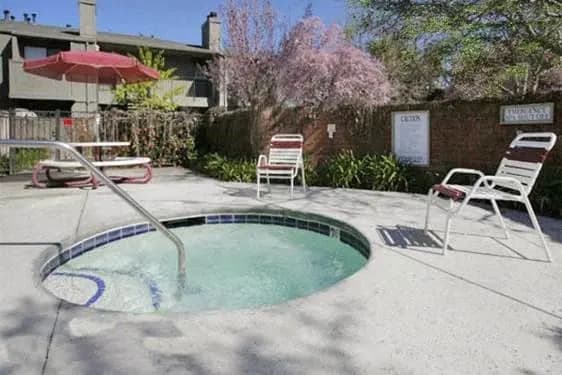 Hot tub at Bridle Path Place Apartments in Stockton, California
