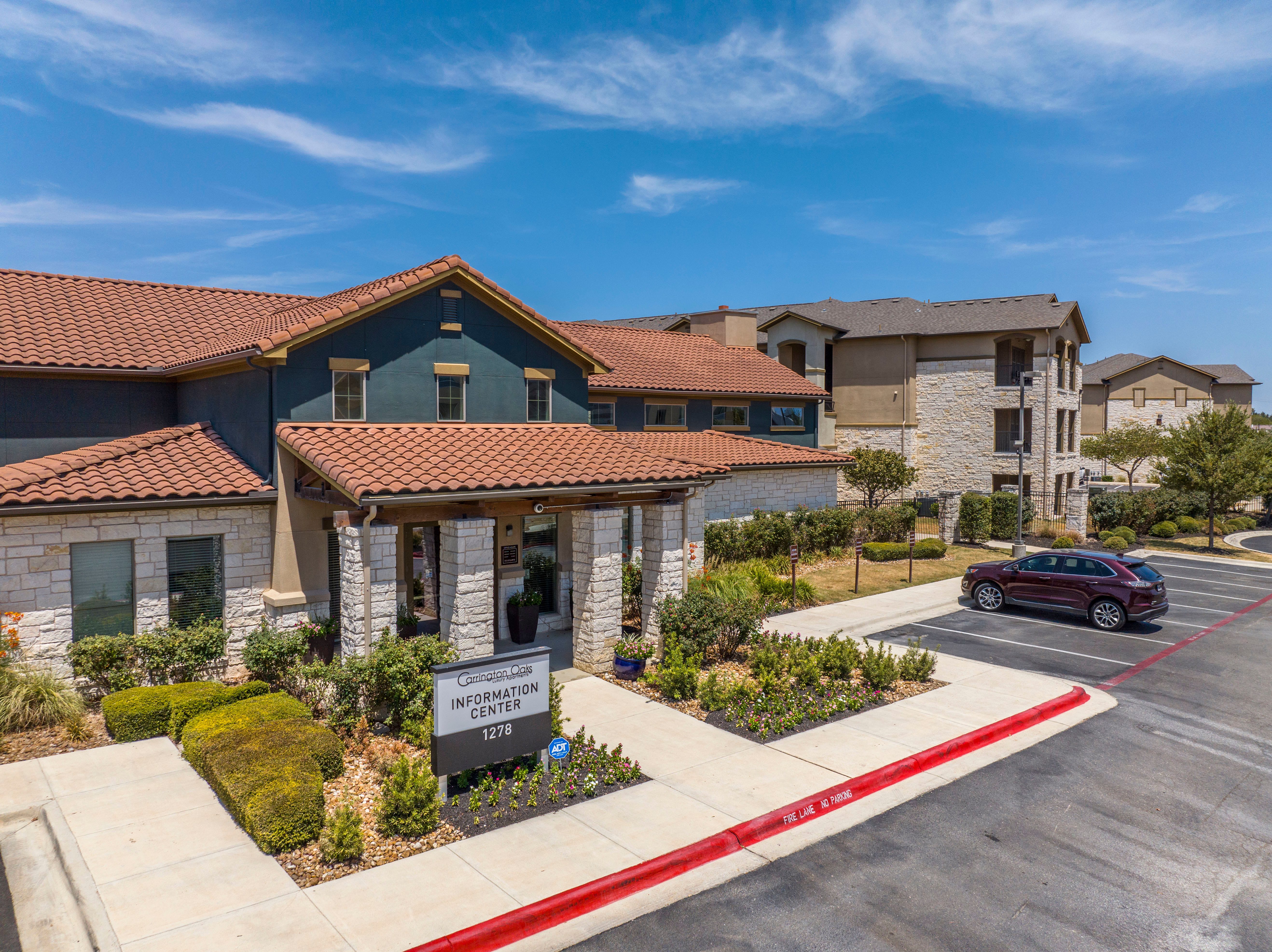 Large parking space at Carrington Oaks in Buda, Texas