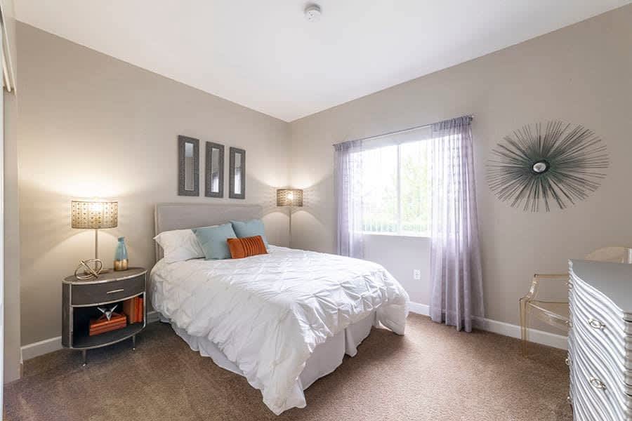 Spacious bedroom at Villas at D'Andrea Apartment Homes in Sparks, Nevada