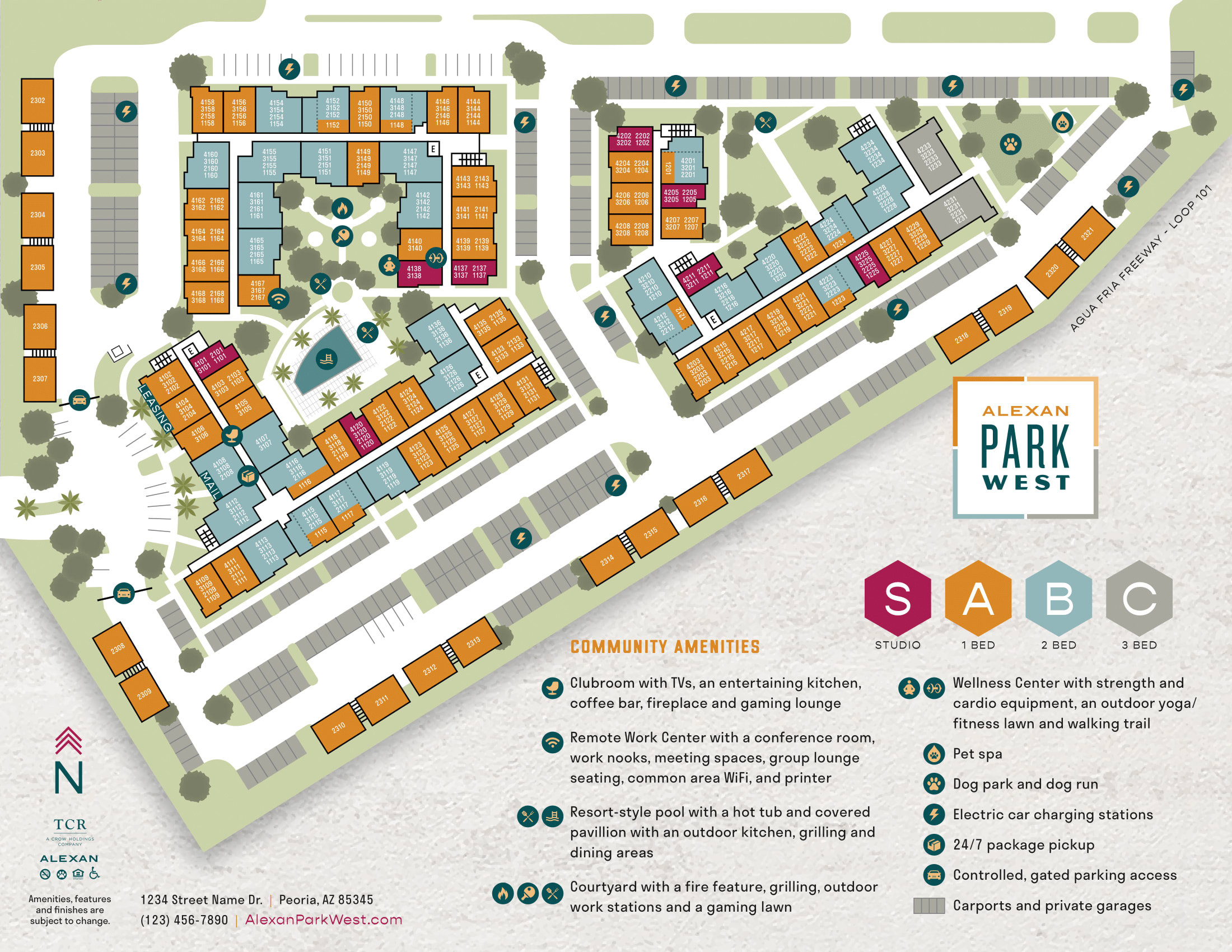 Alexan Park West site plan