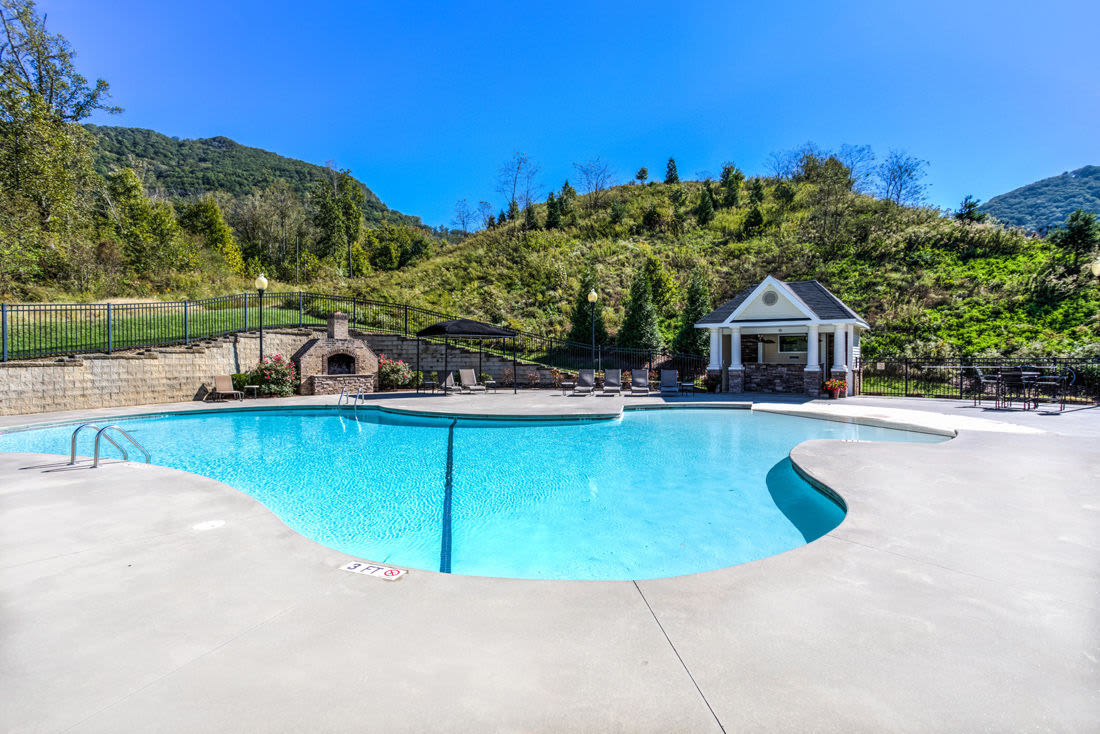 Pool area at Berrington Village in Asheville, North Carolina