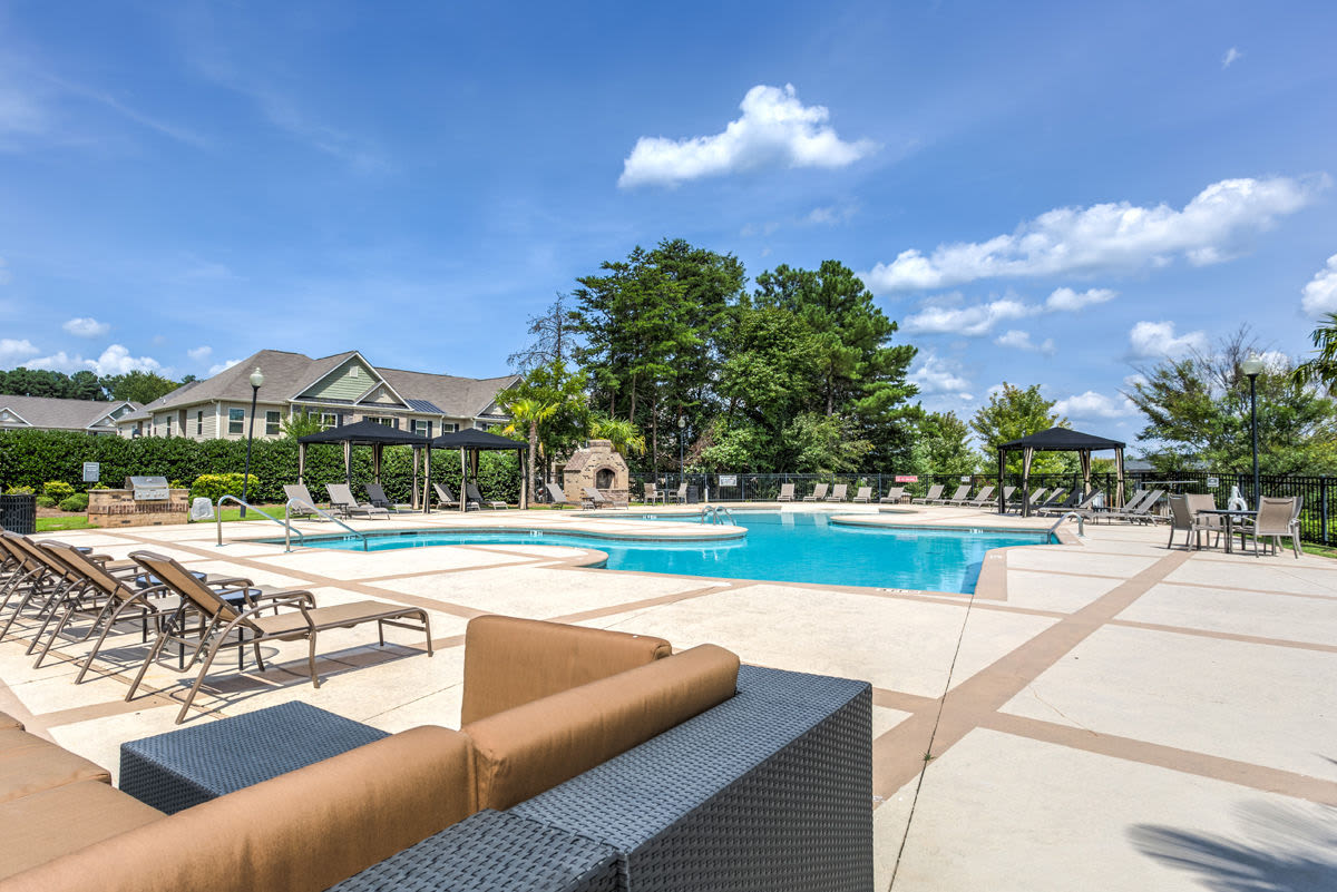 Swimming Pool area at Hayleigh Village in Greensboro, North Carolina