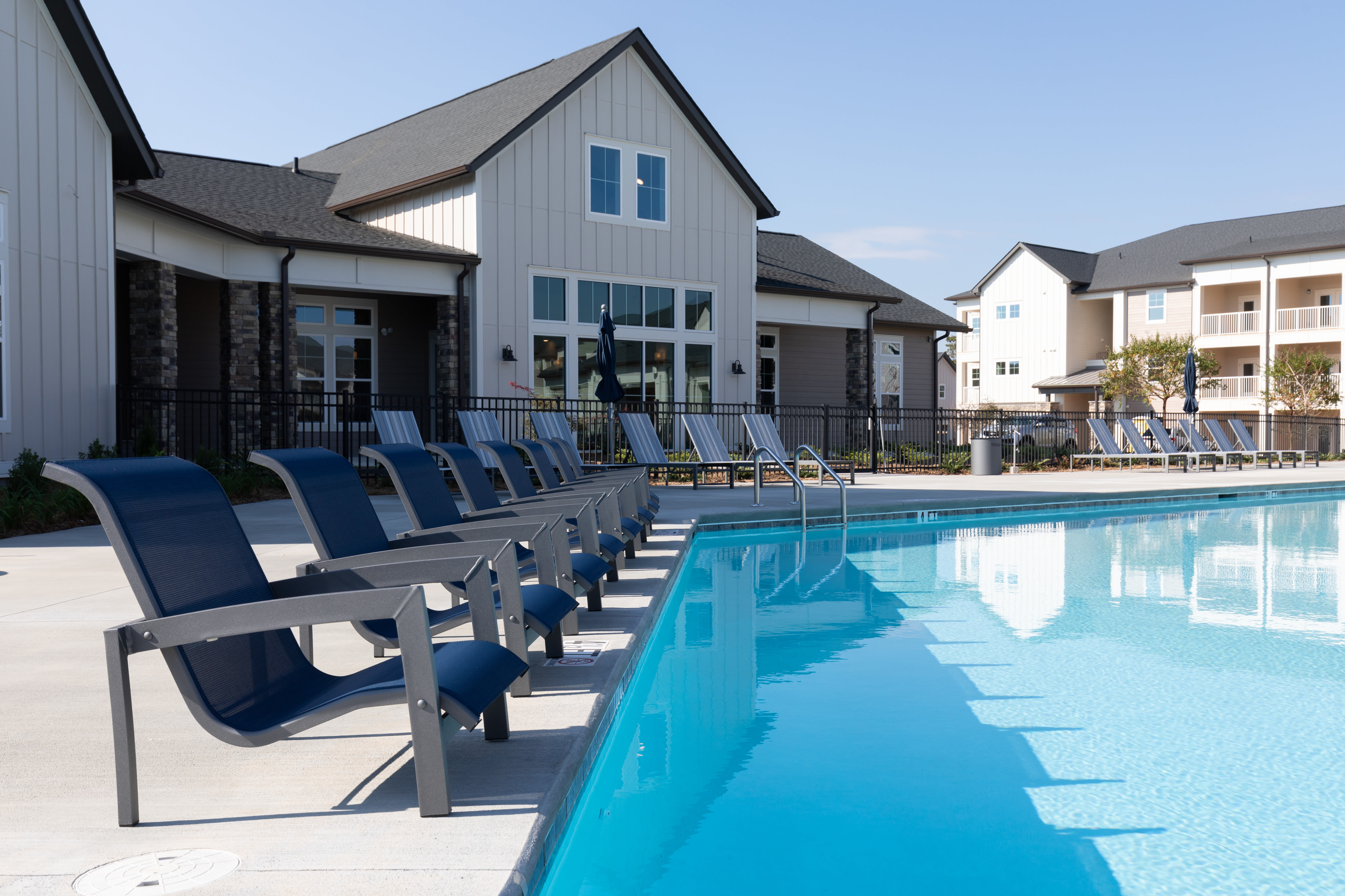 Large resident pool at Rows at Pinestone in Travelers Rest, South Carolina