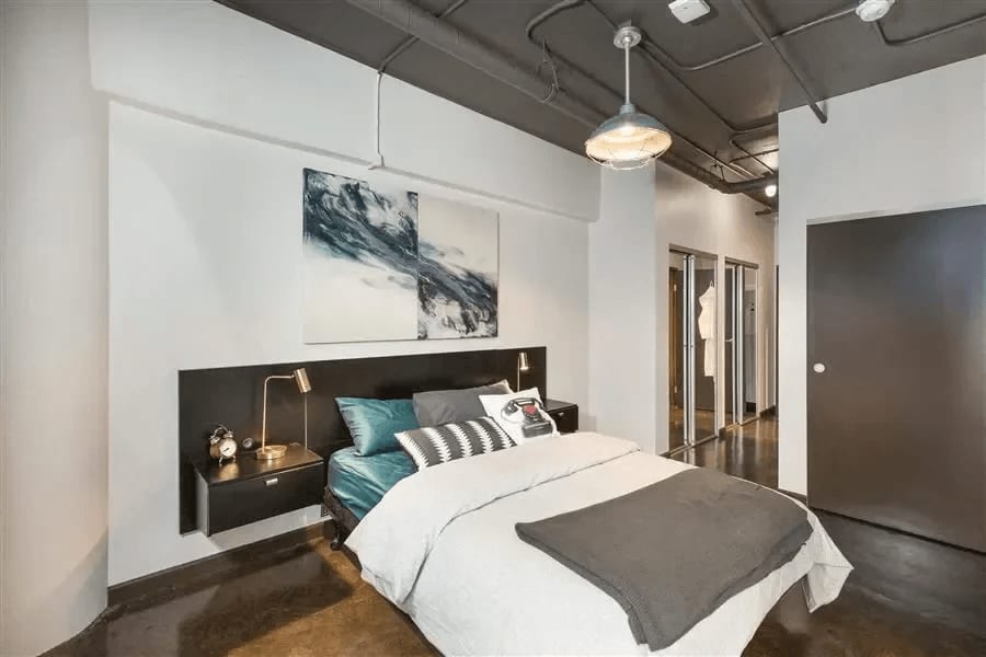 furnished bedroom at Square One in Sparks, Nevada
