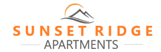 Logo for Sunset Ridge Apartments in West Jordan, Utah