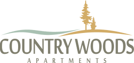 Logo for Country Woods Apartments in Ogden, Utah