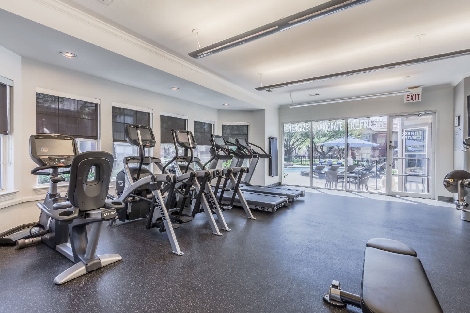 Fitness center at Canterbury Courts in Richardson, Texas