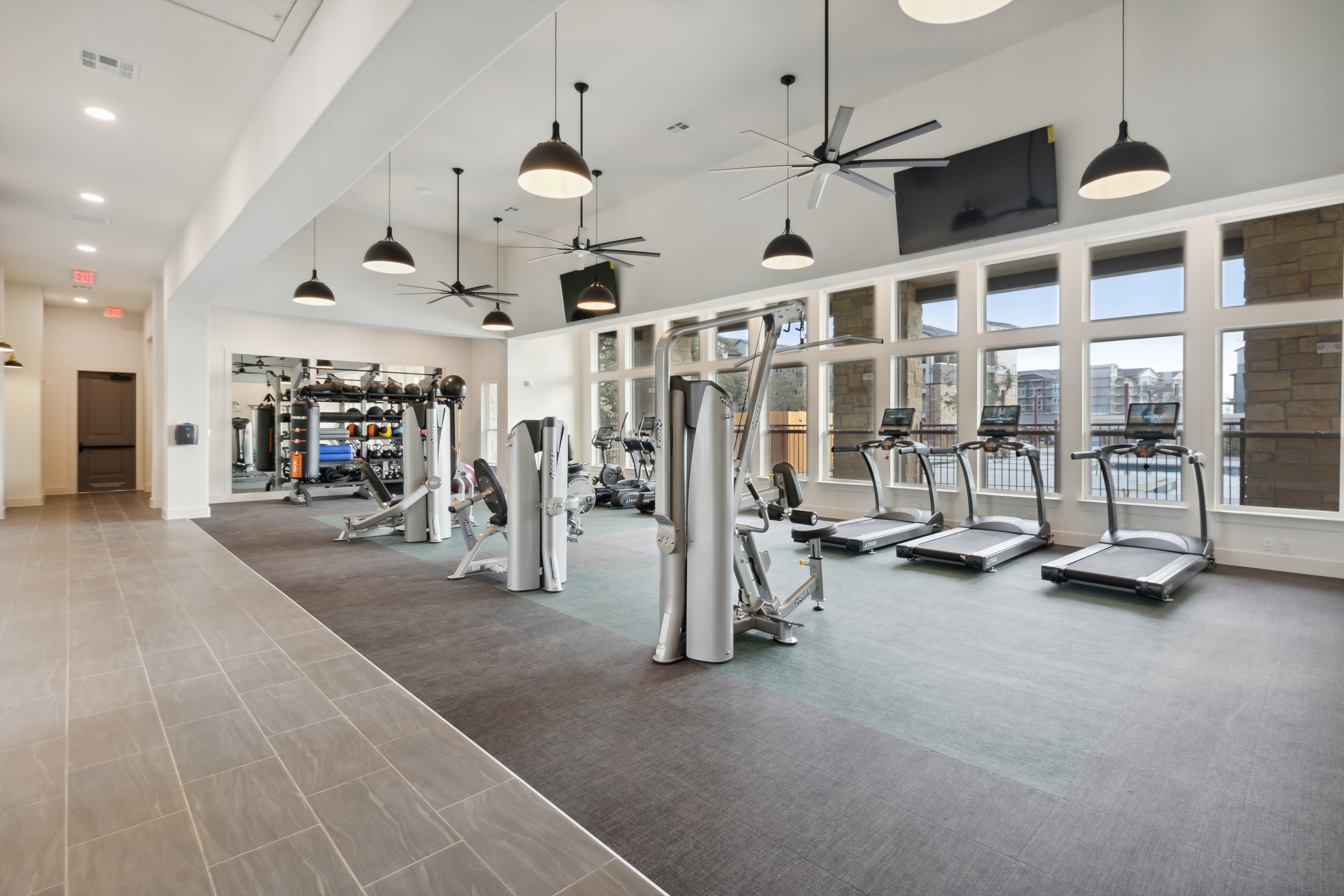State-of-the-art fitness center at Radius Wolf Ranch in Georgetown, Texas 