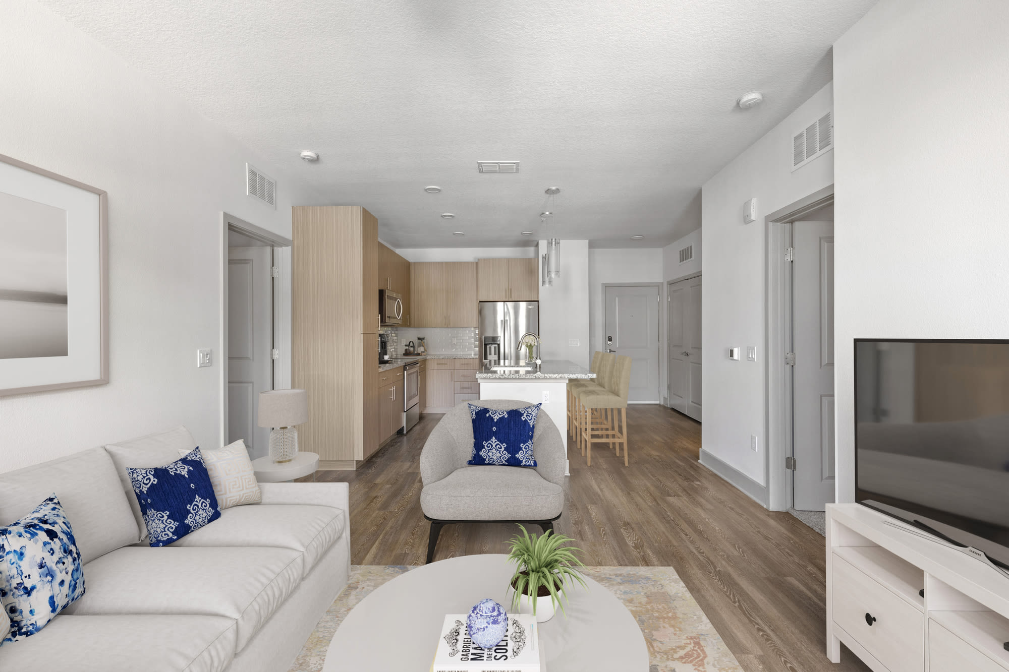 Well-appointed kitchen at Lantower Grande Flats in Orlando, Florida
