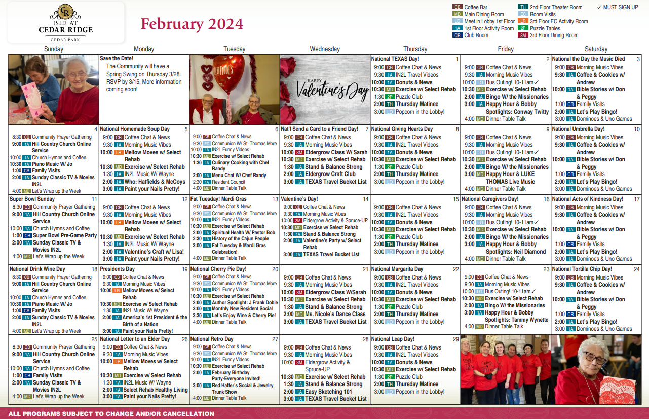 Activities & Wellness at Isle at Cedar Ridge