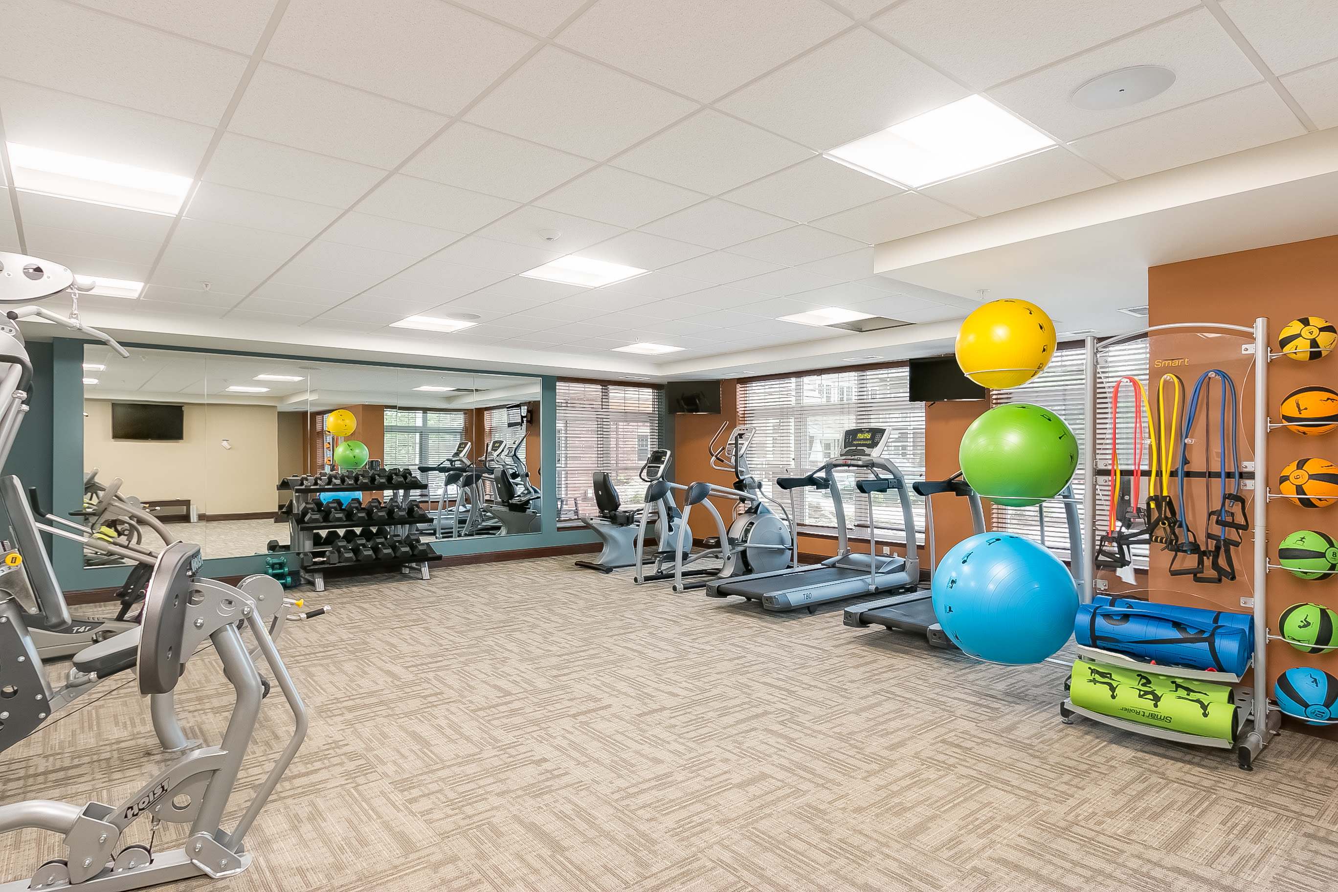 Fitness center at Amira in Bloomington, Minnesota