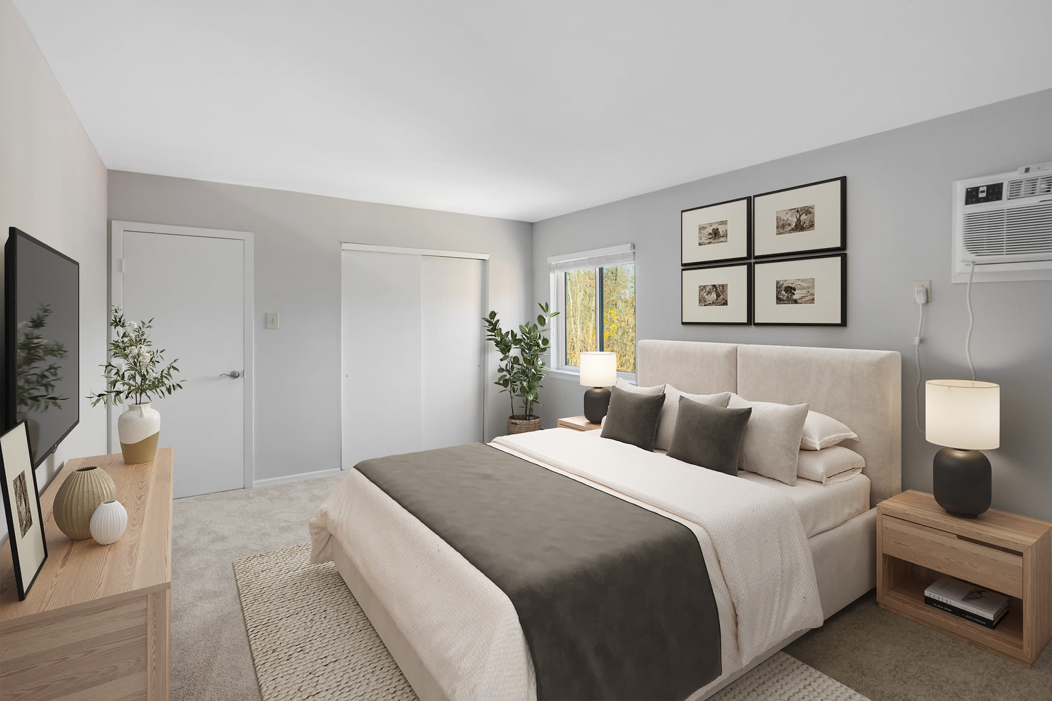 Our Modern Apartments in Malvern, Pennsylvania showcase a Bedroom