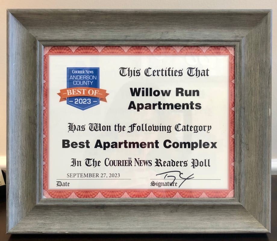 Best Apartment Complex Award