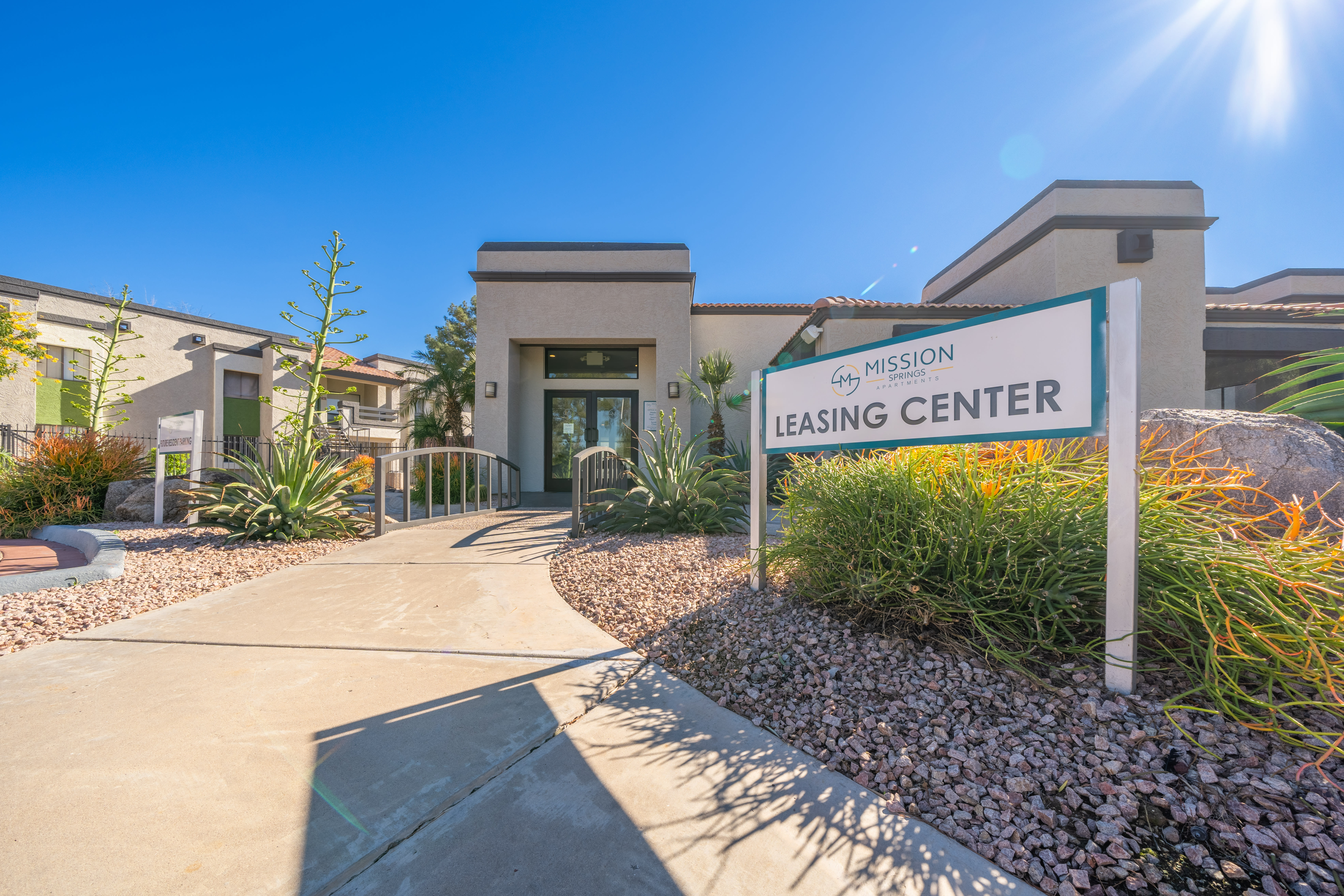 leasing center at Mission Springs in Tempe, Arizona